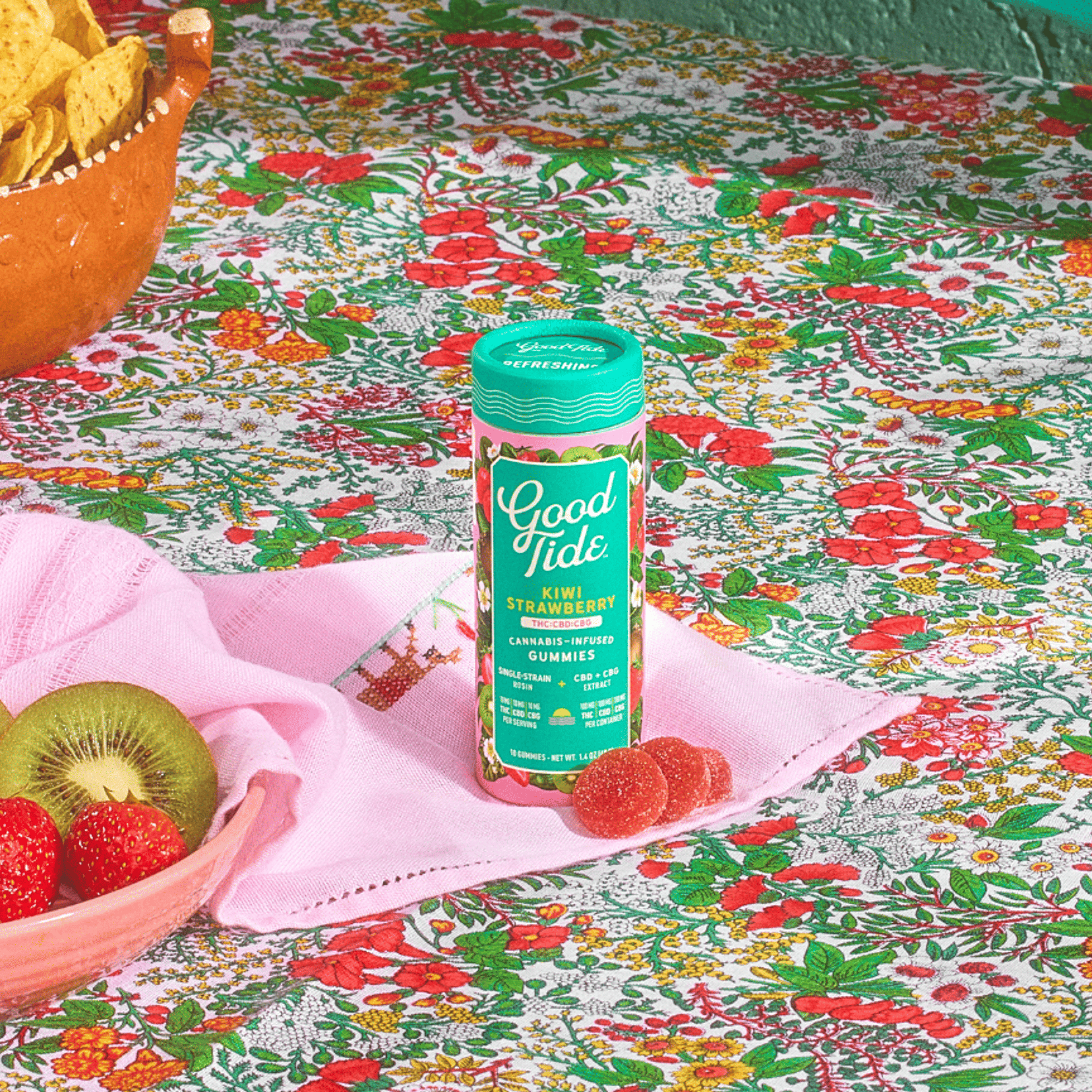 Good Tide - Kiwi Strawberry 1:1:1 THC:CBD:CBG Solventless Hash Rosin Gummies - Good Tide - Good Tide - Kiwi Strawberry 1:1:1 THC:CBD:CBG Solventless Hash Rosin Gummies - $33 - Edible