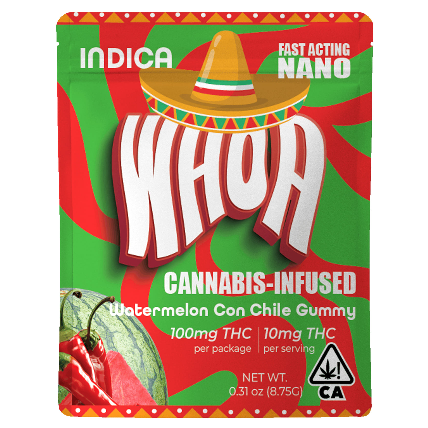 Watermelon Con Chile (I) Gummy 100mg *B2G1 EVERYDAY* - Whoa - Watermelon Con Chile (I) - $8 - Edibles