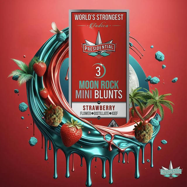 Presidential Pee-Wee Moon Rock Blunts -Strawberry (2.1g)