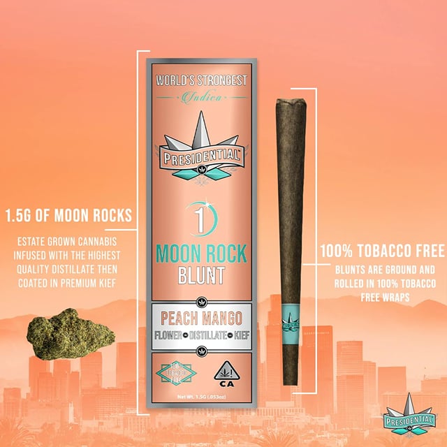 Peach Mango - Moonrock Infused Blunt - 1.5G