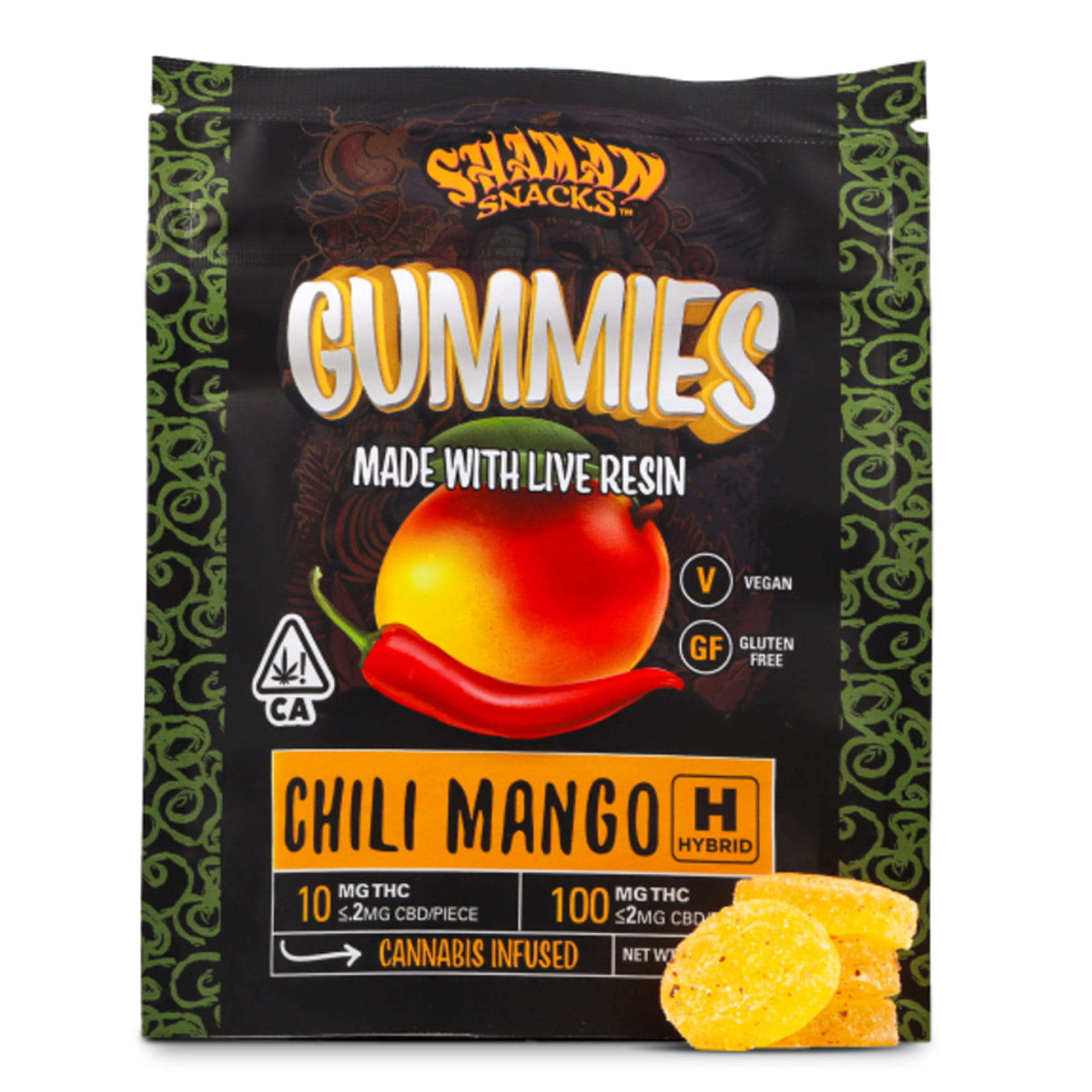 Chilli Mango Live Resin Gummy - 100 mg - Shaman - Chilli Mango (H) - $10.56 - Edibles
