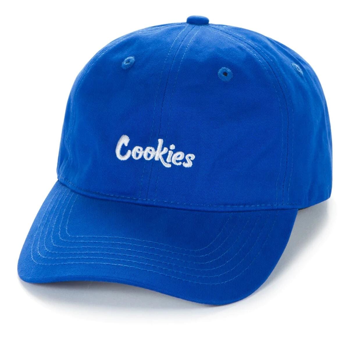 Royal Blue/White Cotton Canvas Embroidered Dad Hat - Cookies Co. - Royal Blue/White Hat - $36 - Apparel / Merch
