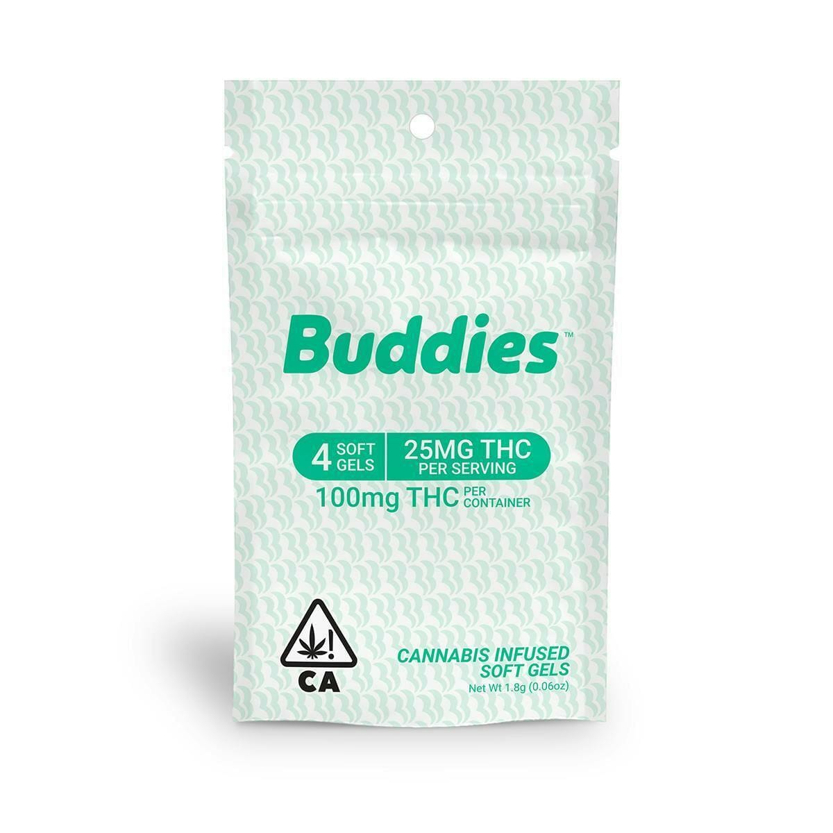 25MG THC SOFT GELS 4PK - Buddies -  - $4.30 - Capsules