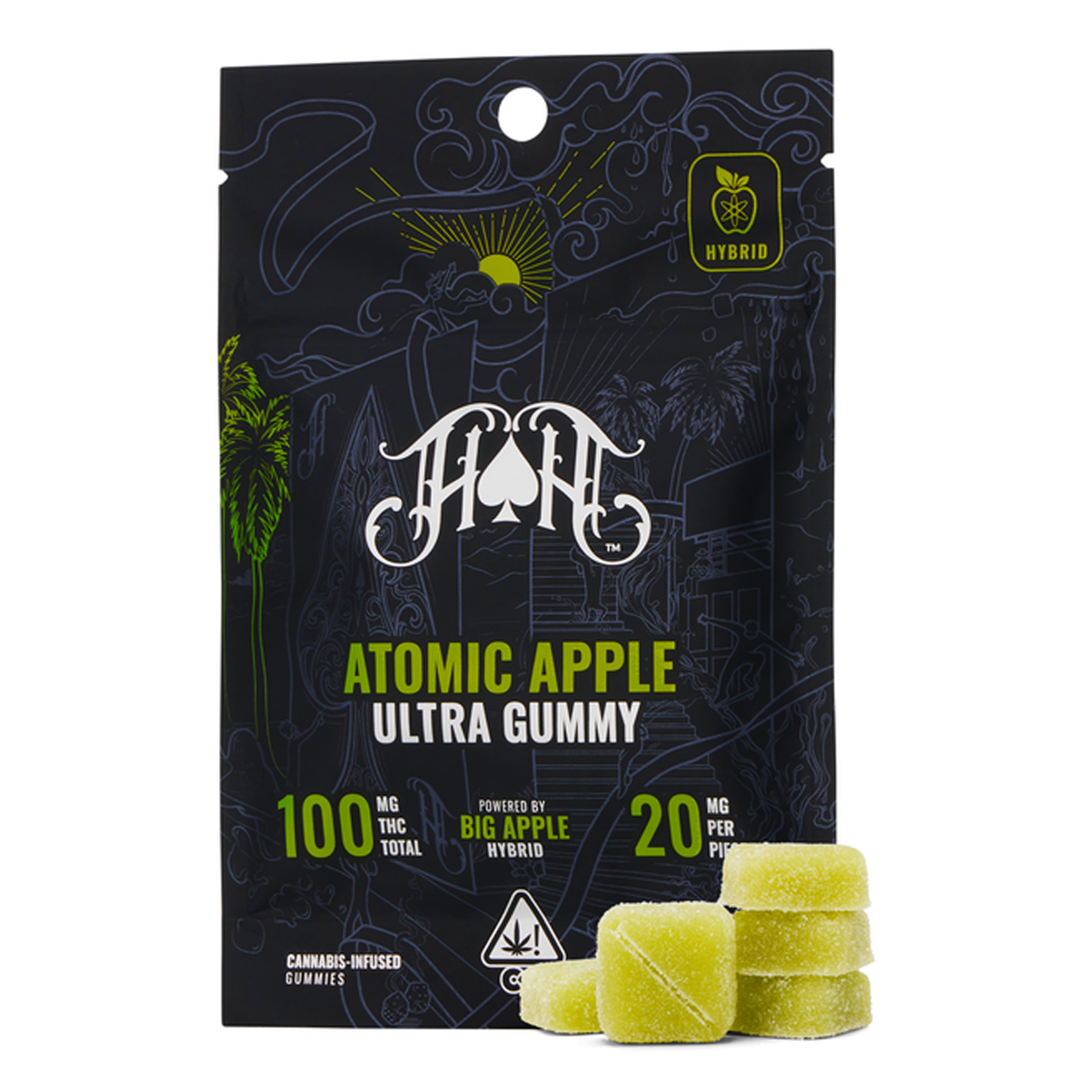 Heavy Hitter's Atomic Apple Gummy Pack - Heavy Hitters - Atomic Apple (H) - $22 - Edibles