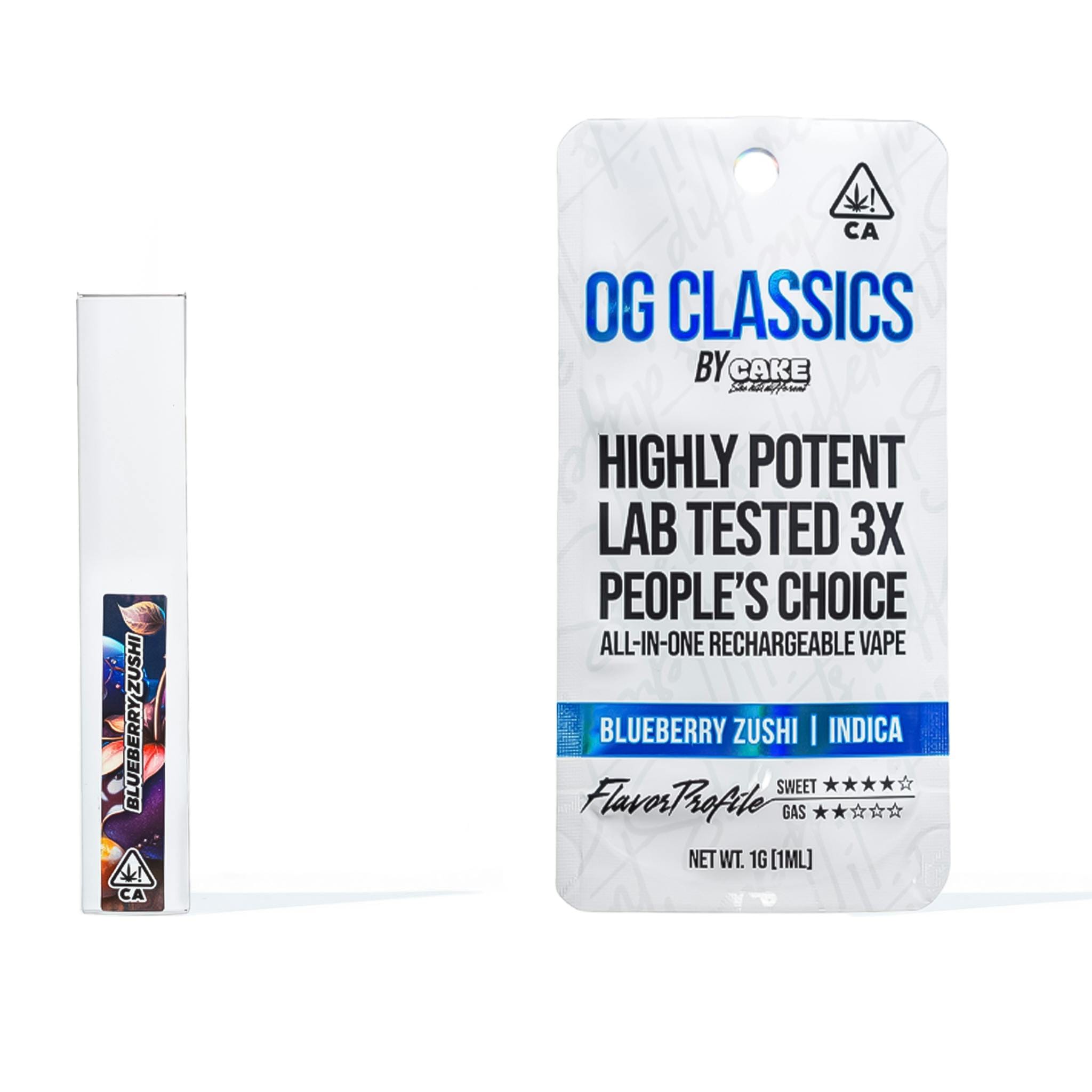 BLUEBERRY ZUSHI 1G OG CLASSIC AIO - CAKE -  - $16.50 - Vape