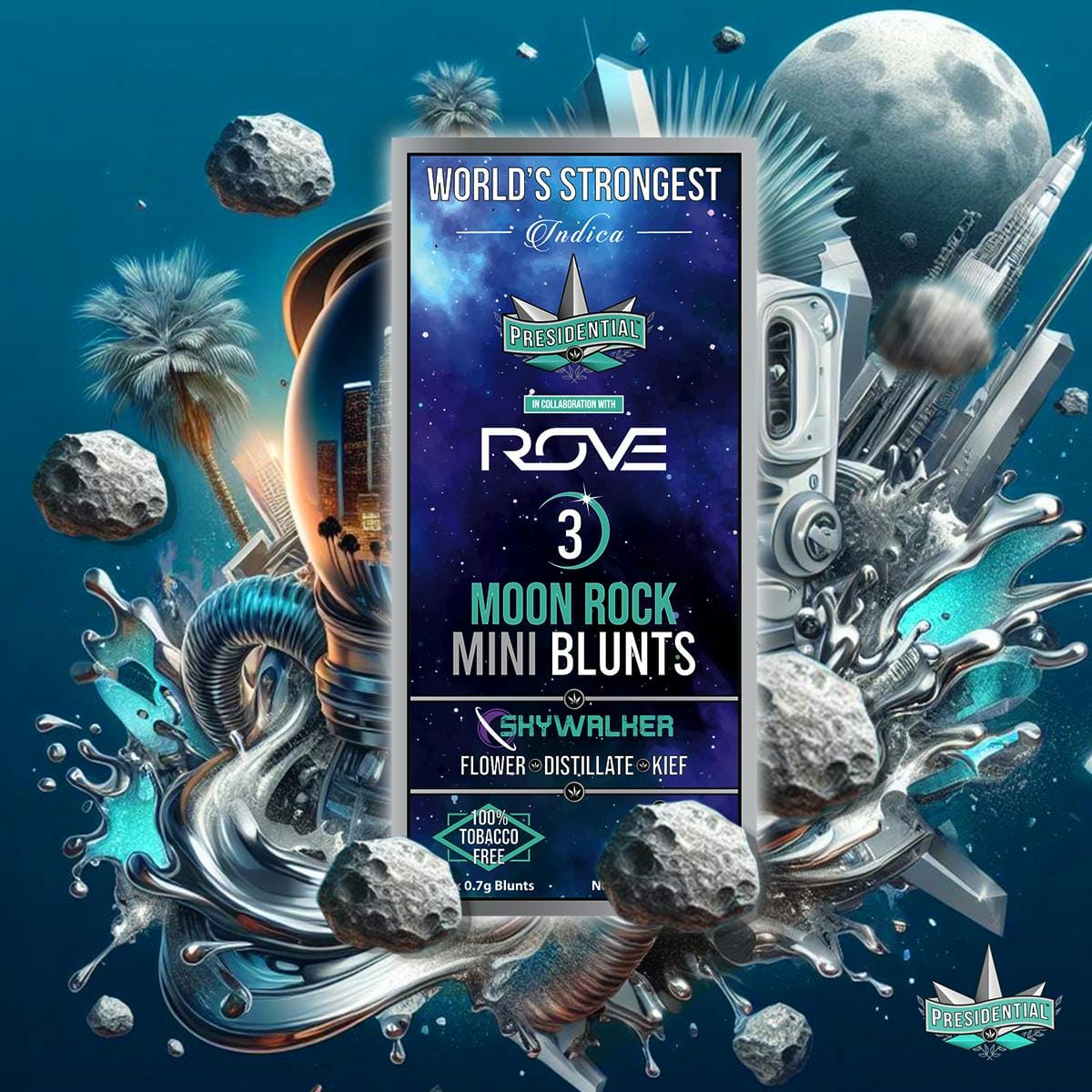 Skywalker Mini Blunts 2.1g Infused Moonrock - Presidential -  - $24.49 - Pre-Rolls