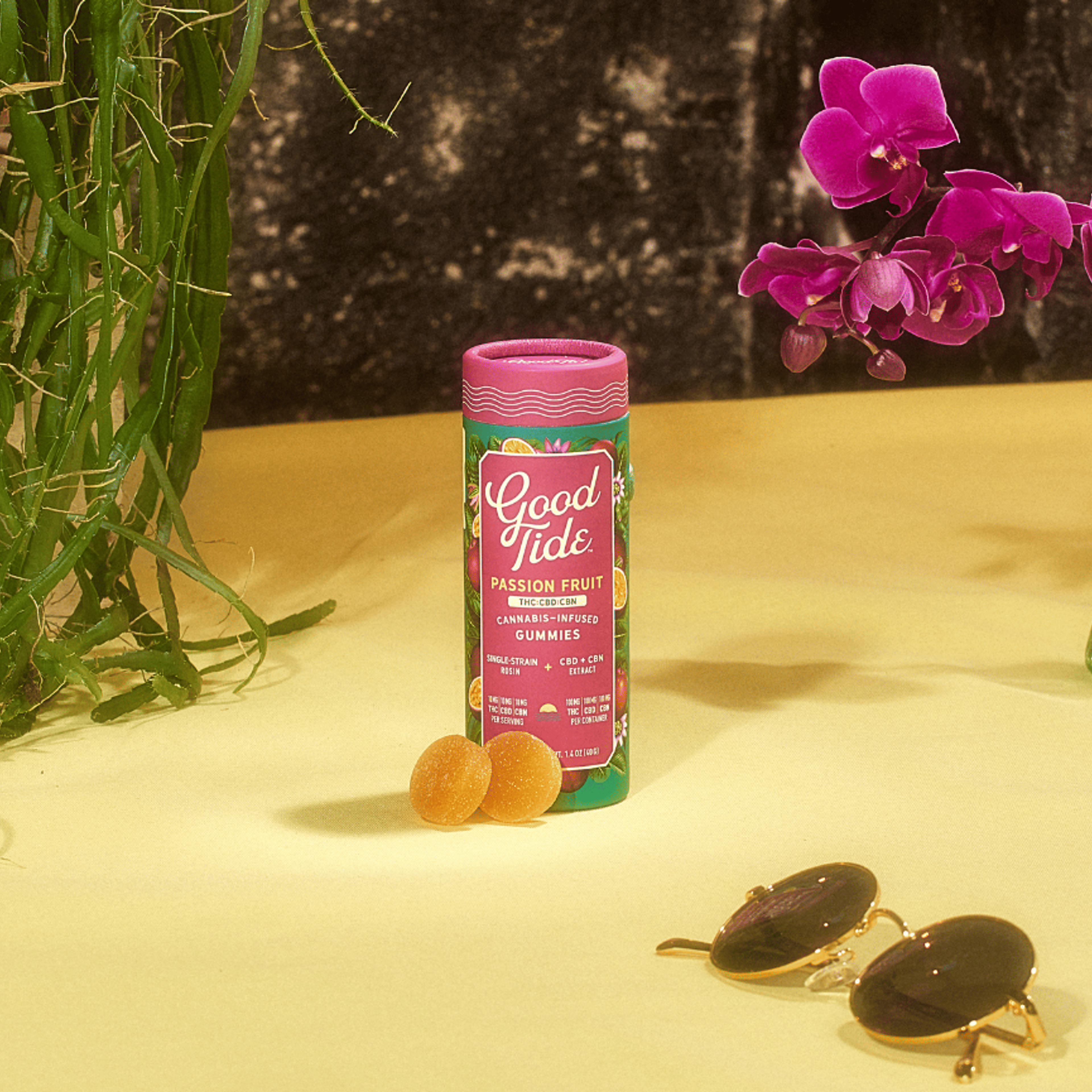 Good Tide - Passion Fruit 1:1:1 THC:CBD:CBN Solventless Hash Rosin Gummies - Good Tide - Good Tide - Passion Fruit 1:1:1 THC:CBD:CBN Solventless Hash Rosin Gummies - $33 - Edible