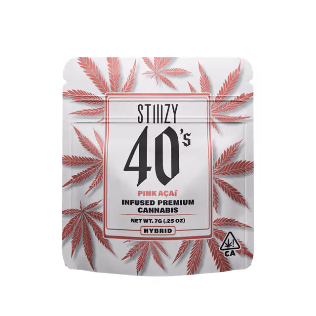 STIIIZY 40's | 7g - Pink Acai - Infused Flower - Hybrid