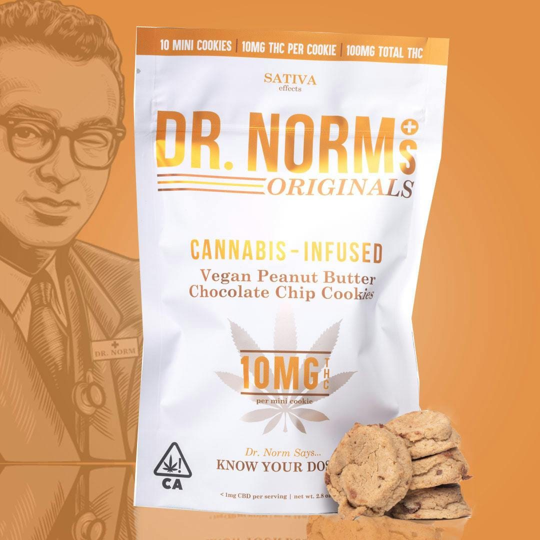 Dr. Norm's- 100mg Peanut Butter Chocolate Chip - Dr. Norm's - Dr. Norm's- 100mg Peanut Butter Chocolate Chip - $17 - Edibles