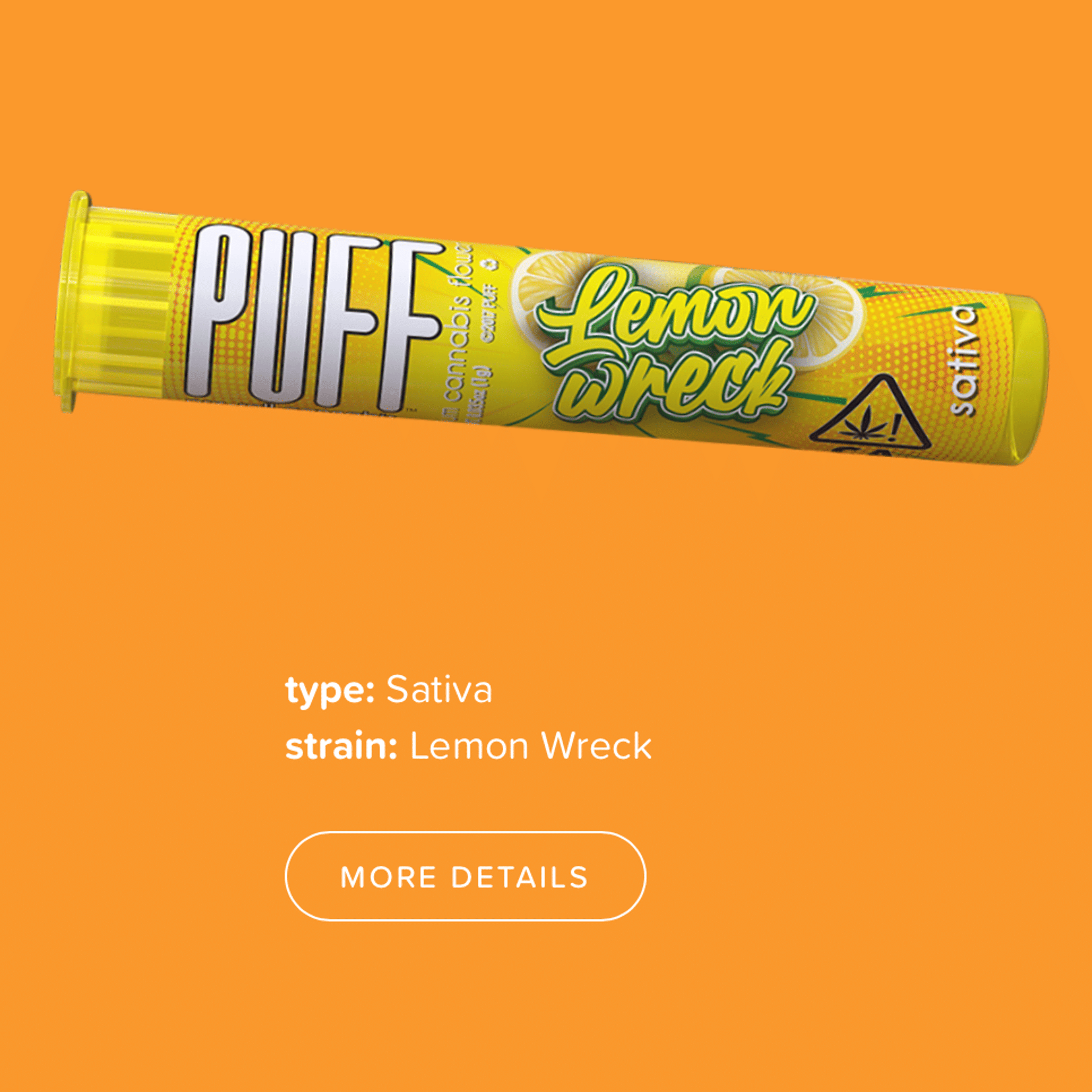 Lemon Wreck Preroll 1g - PUFF - - $7.50 - Pre-Rolls