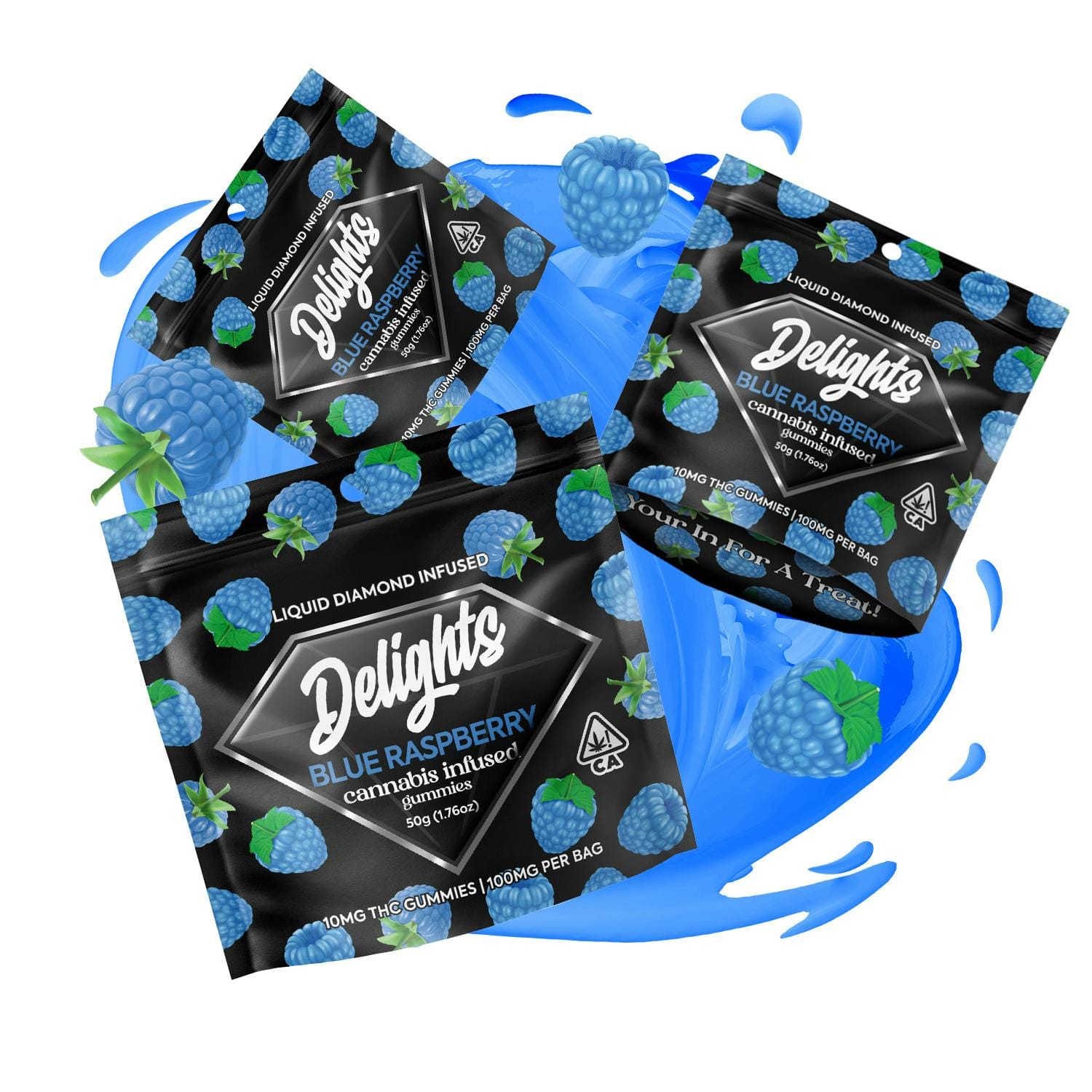 Blue Raspberry Gummies - Delights Gummies -  - $7.50 - Edibles