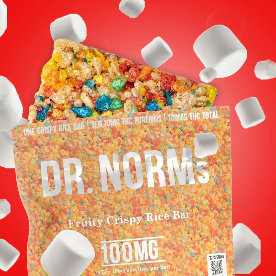 Fruity Crispy Rice Bar 100mg - Dr. Norm's -  - $17.50 - Edibles