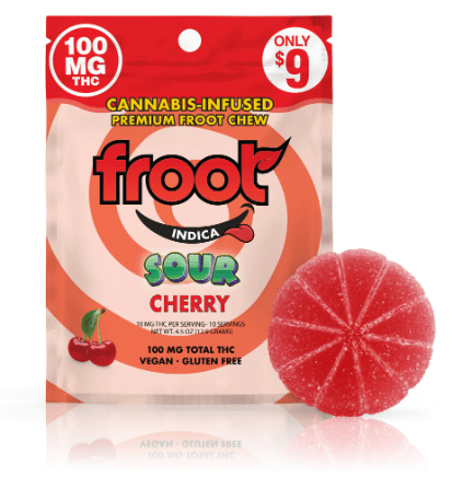 $12.50 1Pc Sour Cherry 100mg - froot -  - $9 - Edibles