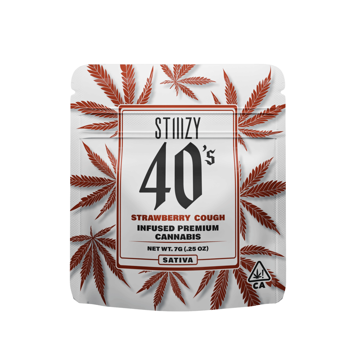 STIIIZY 40's | 7g - Strawberry Cough - Infused Flower - Sativa - STIIIZY -  - $35.25 - Flowers