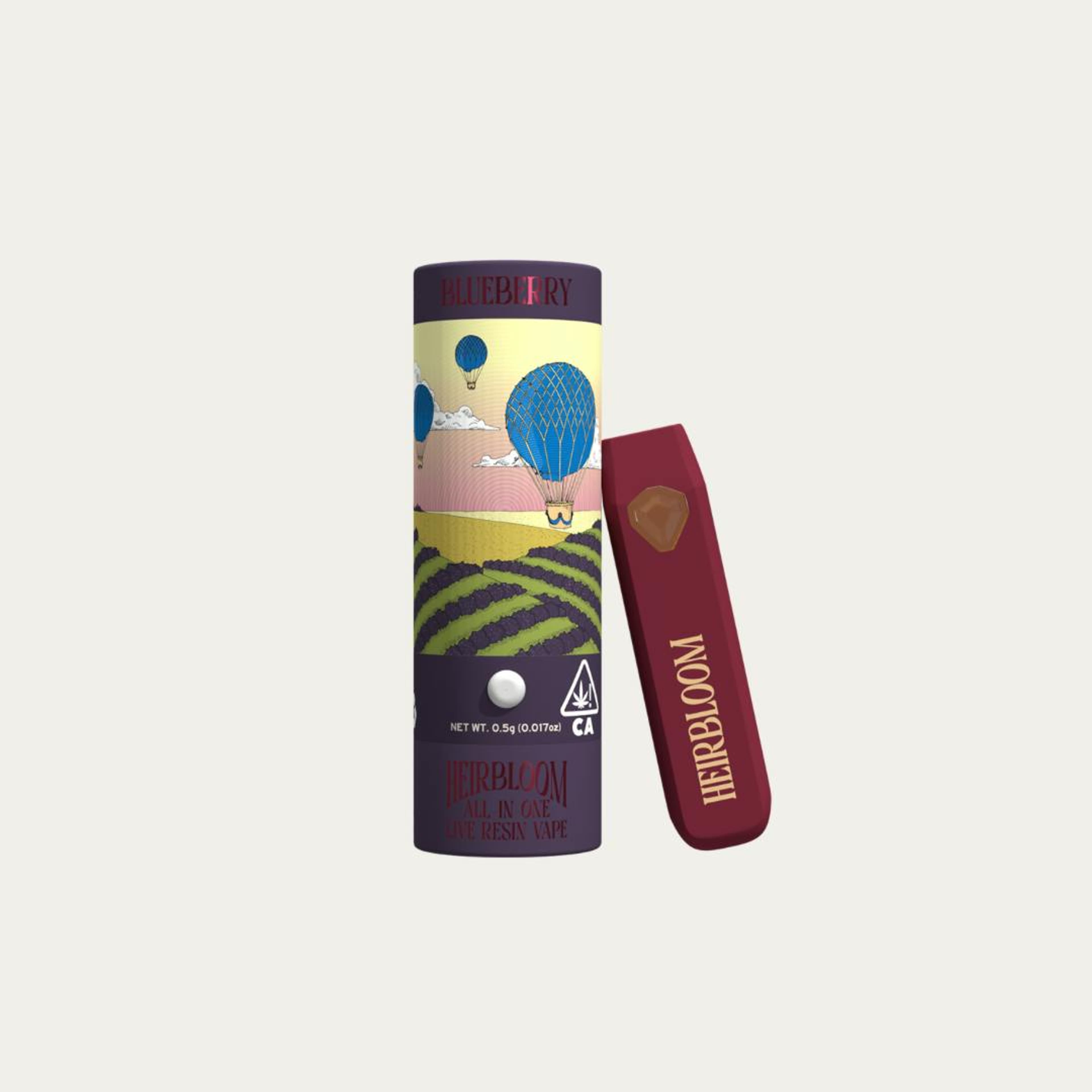 Blueberry All In One Live Resin Vape 0.5g - HEIRBLOOM - - $21.50 - Vape