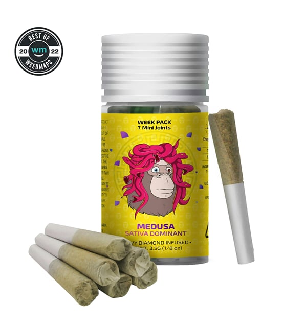 MEDUSA - 7 Diamond Infused mini joints (3.5g | 0.5g each)