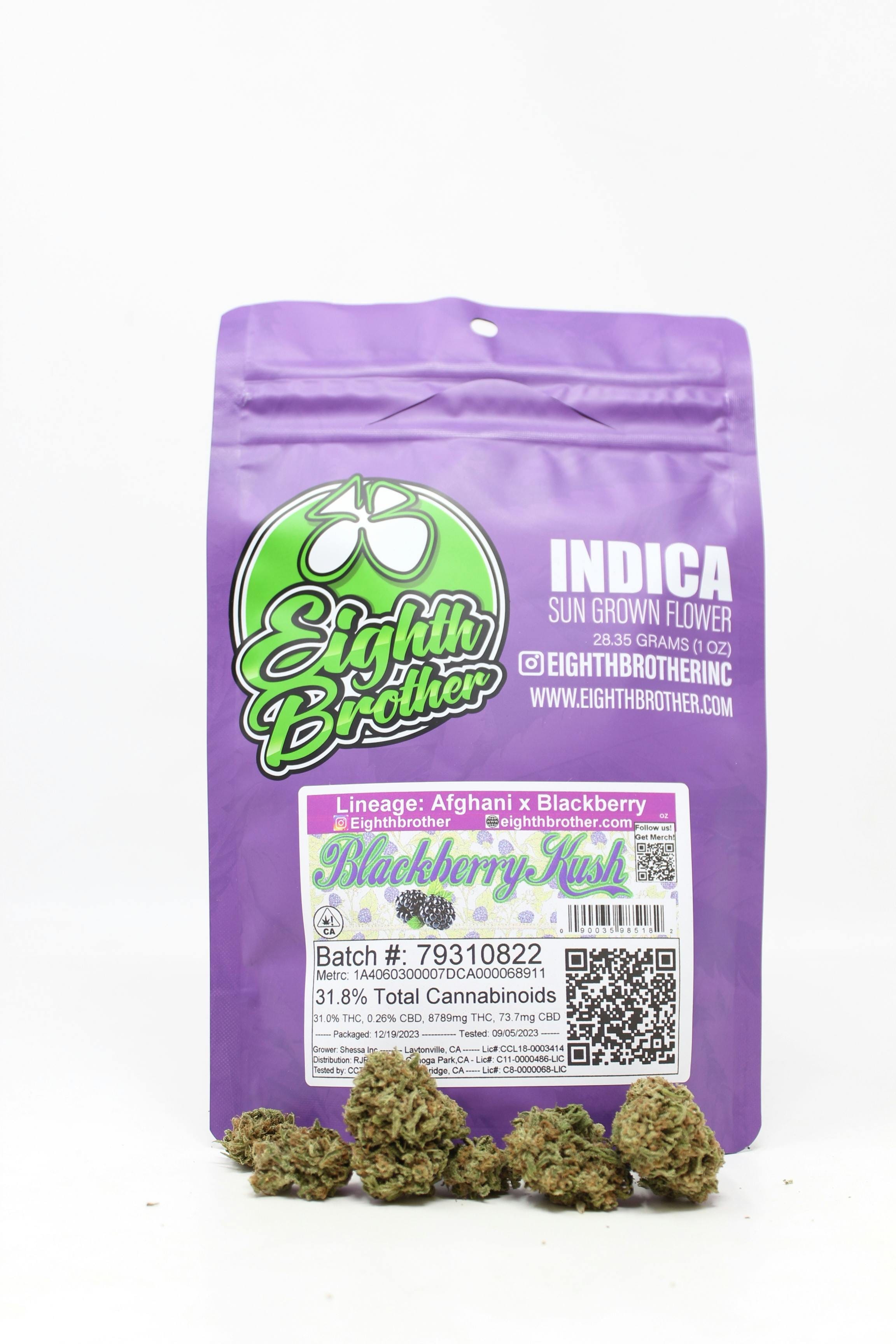 Blackberry Kush (14g - ½ oz) - Eighth Brother -  - $34.25 - Flowers