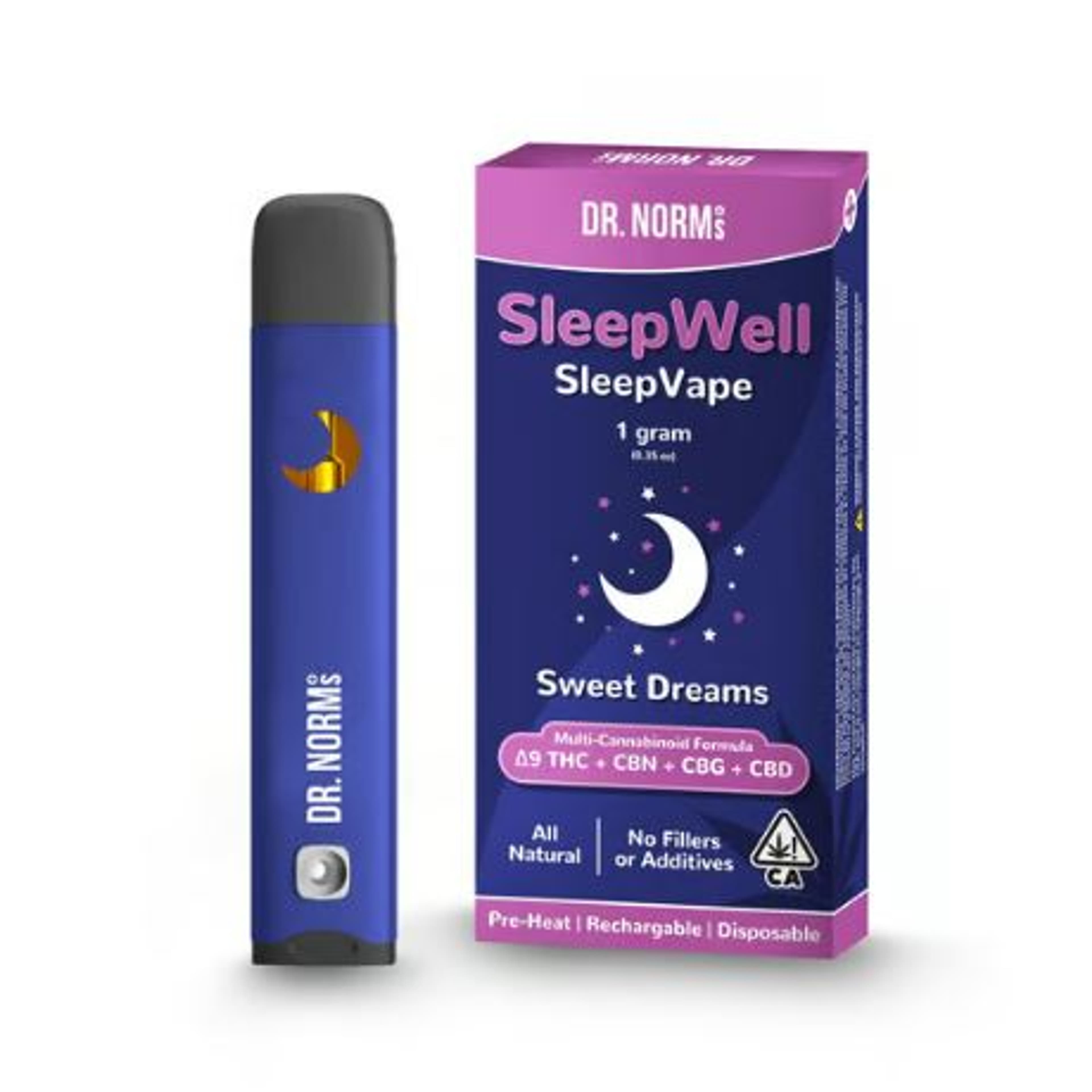 Sweet Dreams CBN Sleep Well AIO 1g - Dr. Norms - - $26.50 - Vapes