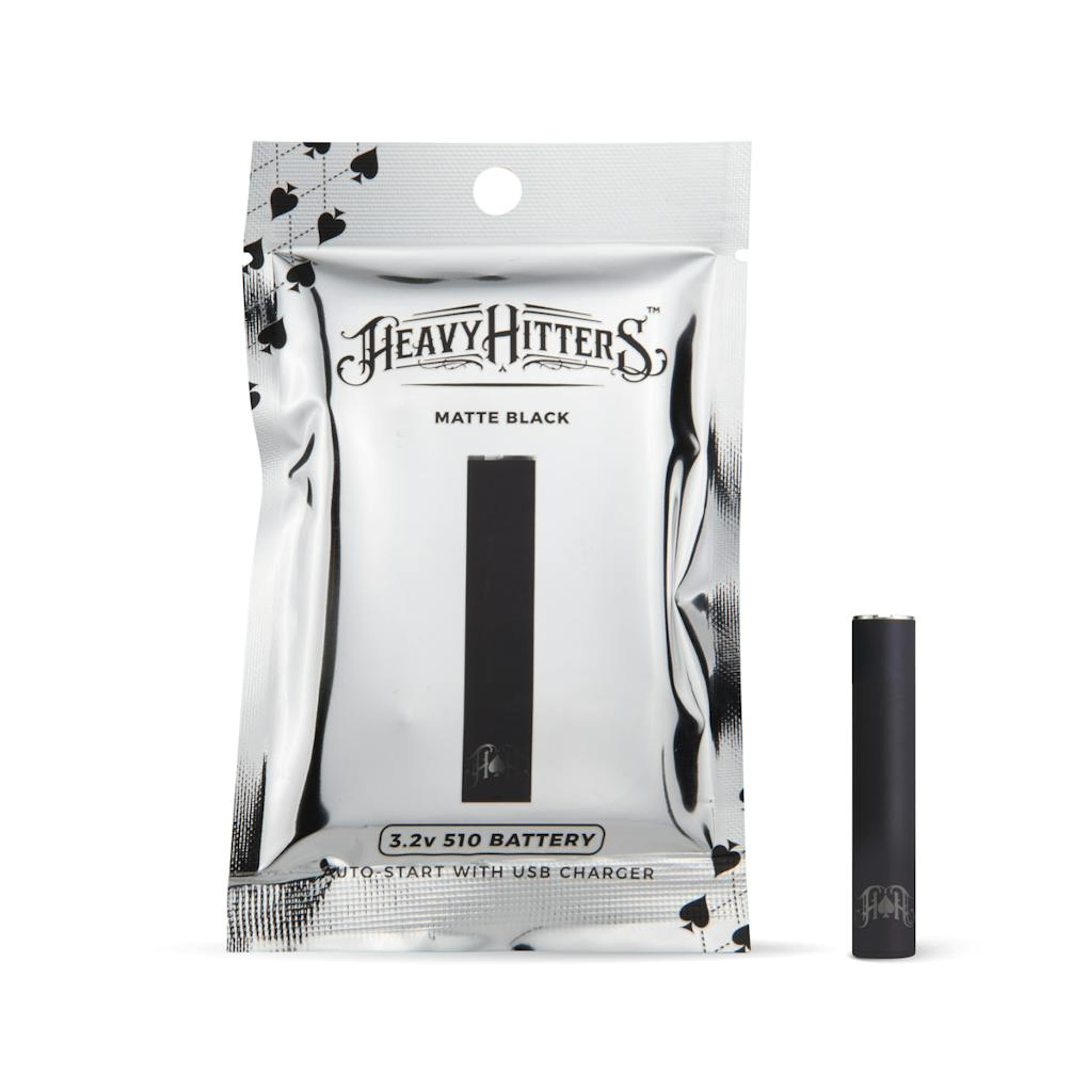 Buttonless Matte Black - 510 Thread Battery - Heavy Hitters - Battery - $20 - Batteries