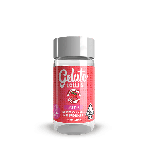 Gelato Lolli's | .6gx5pk - Strawberry Cough - Infused Pre-Rolls - Sativa