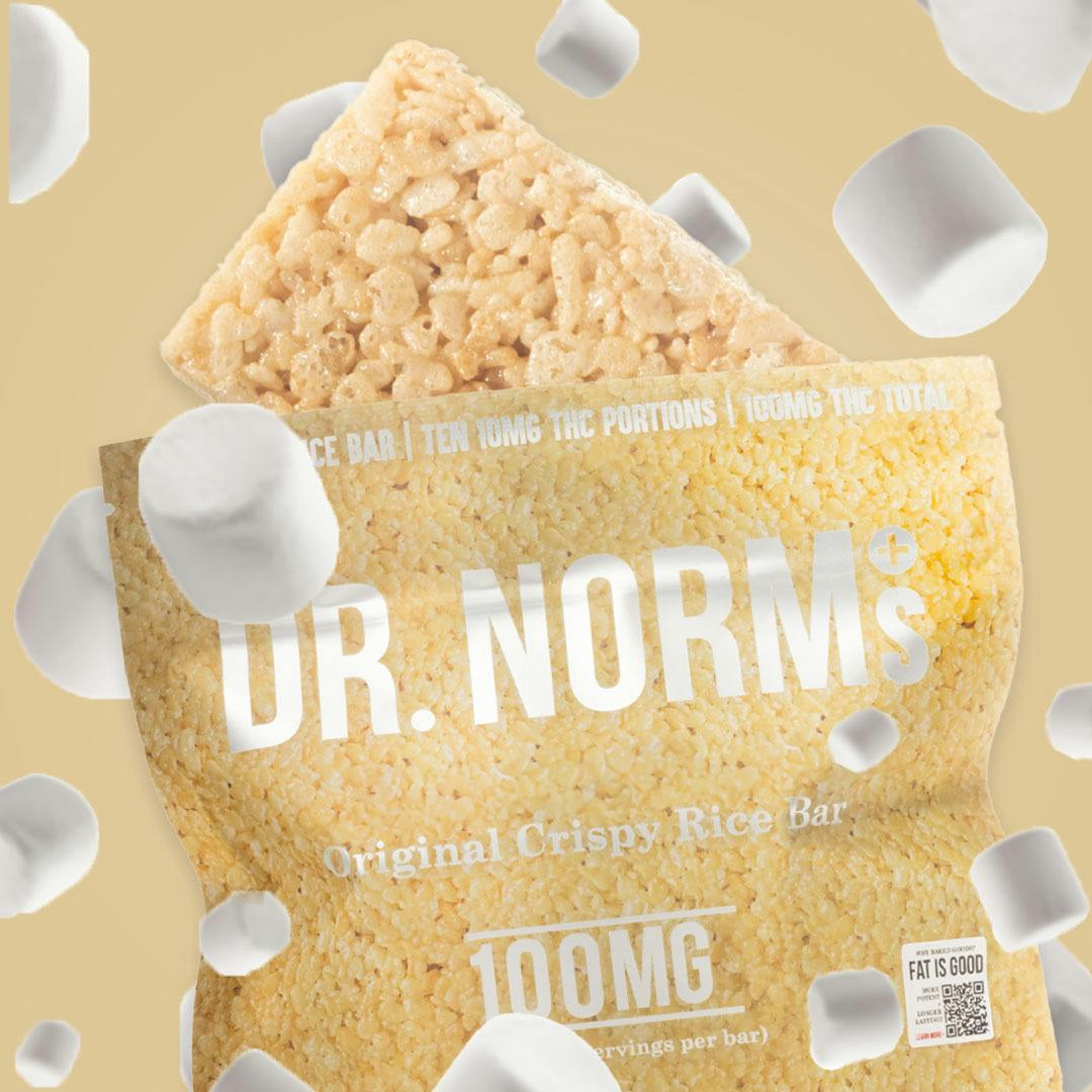Original Crispy Rice Bar 100mg - DR. NORMS - - $10.75 - Edibles