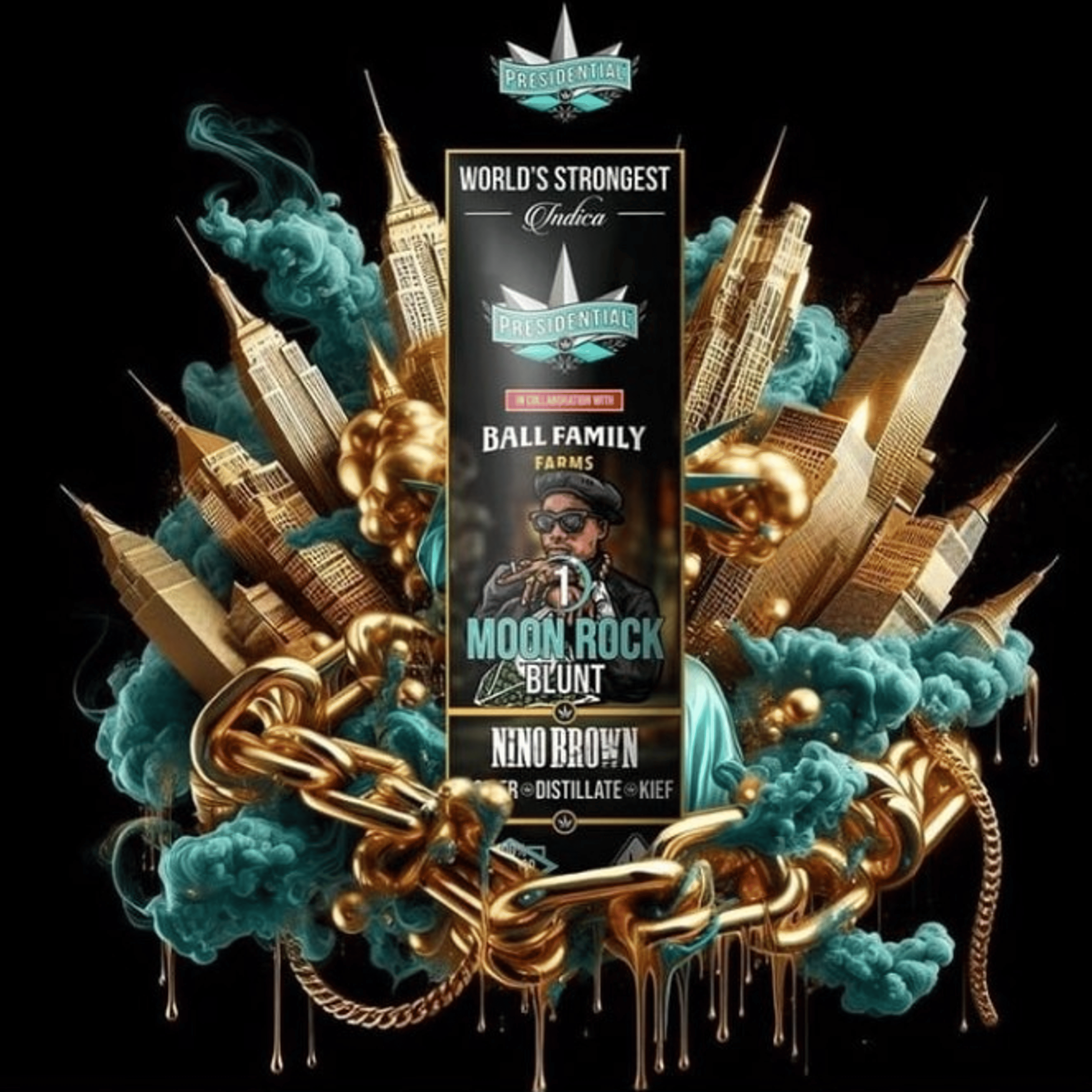 Presidential x Ball Family Farms - Nino Brown - Moon Rock Blunt - 1.5g - Presidential - - $18.99 - Blunts