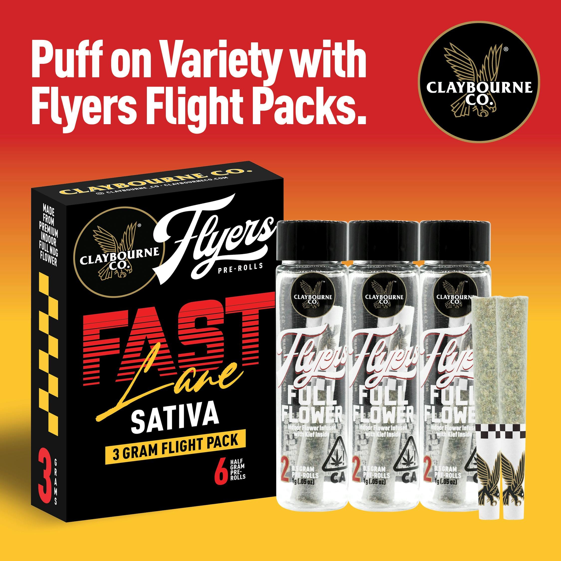 Fast Lane 6pk Prerolls 3g - Claybourne Co. -  - $40 - Pre-Rolls