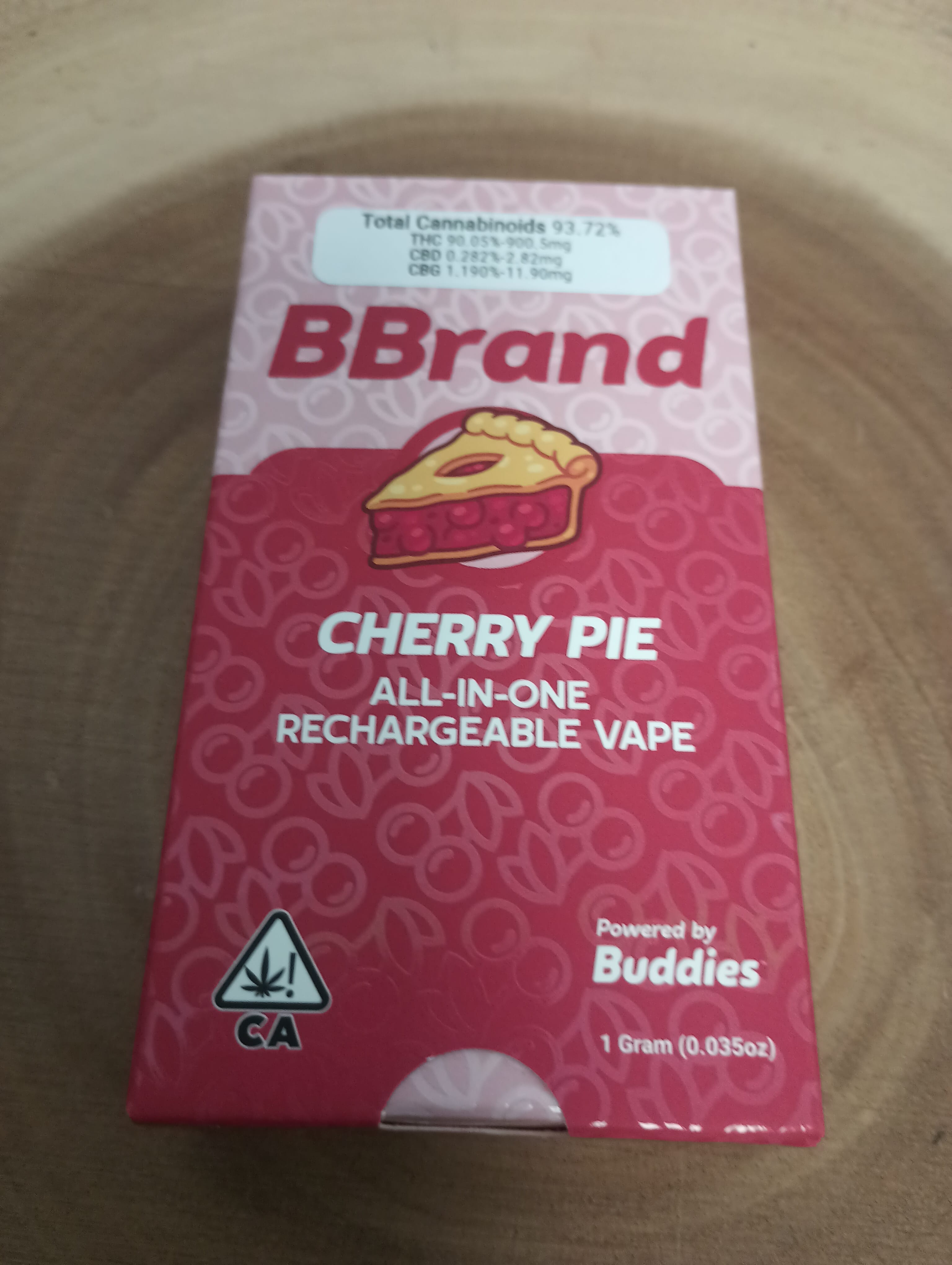 CHERRY PIE 1G DISP - BBRAND -  - $27.95 - Vape Cartridge
