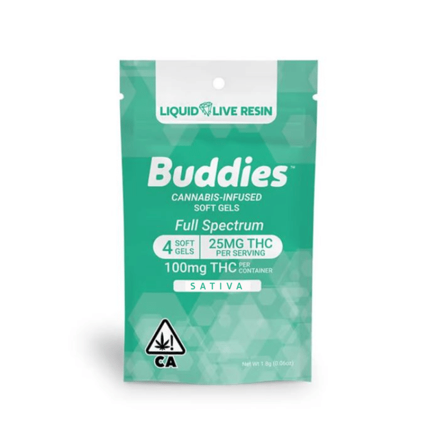Buddies — Sativa 25mg Capsule 4pc