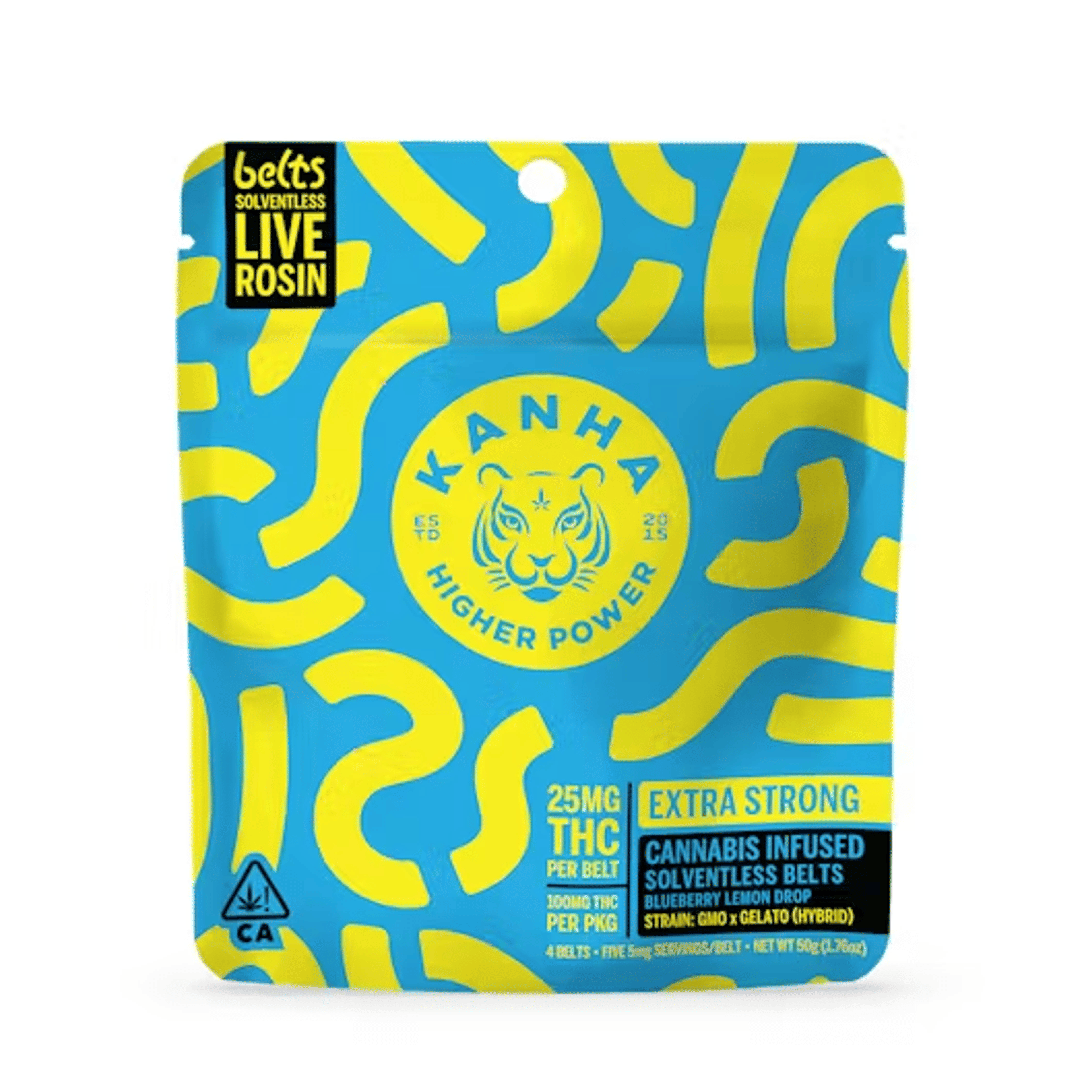 Kanha - Solventless Blueberry Lemon Drop Live Rosin Sour Belts NANO Gummies - Kanha - Kanha - Solventless Blueberry Lemon Drop Live Rosin Sour Belts NANO Gummies - $30 - Edible