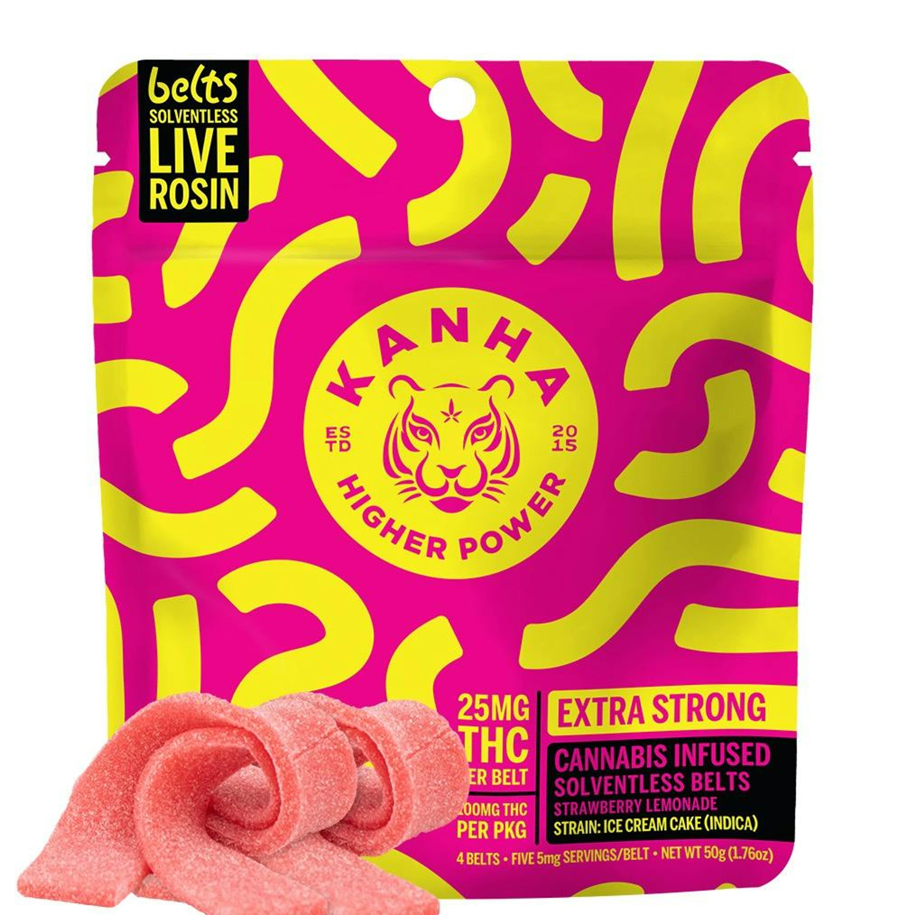Kanha - Solventless Strawberry Lemonade Live Rosin Sour Belts NANO Gummies - Kanha - Kanha - Solventless Strawberry Lemonade Live Rosin Sour Belts NANO Gummies - $30 - Edible