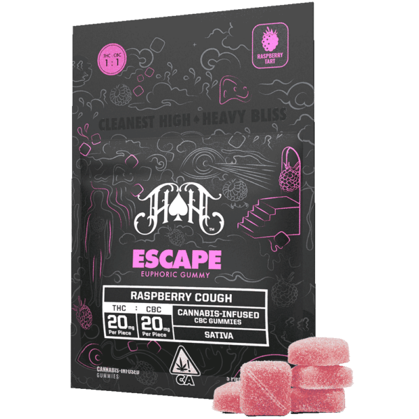 Escape Bliss: Raspberry Cough Gummies - Heavy Hitters - 5 Piece - $20 - Edibles