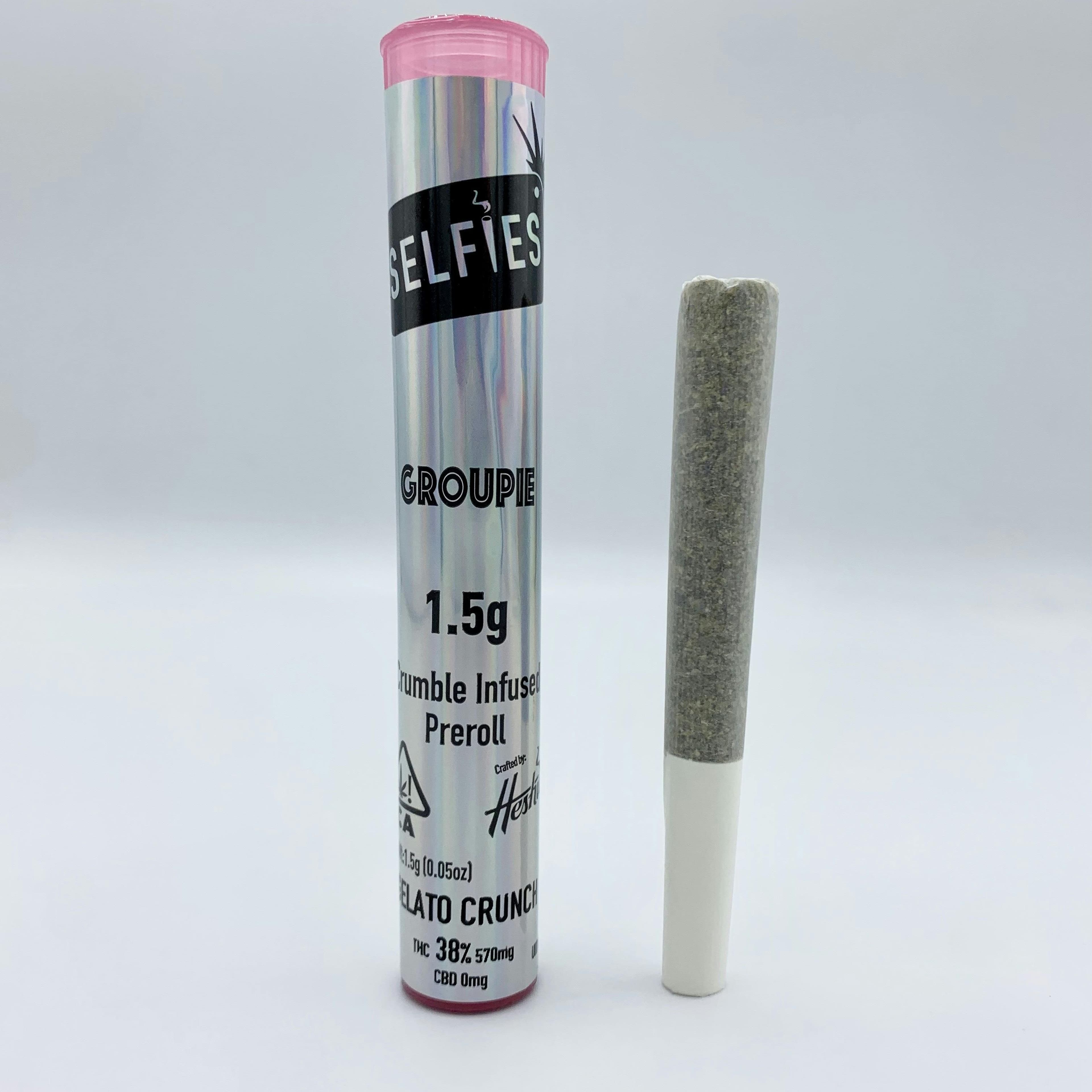 GELATO CRUNCH 1.5G - INFUSED PREROLL - Selfies - - $10 - Pre-Roll Infused