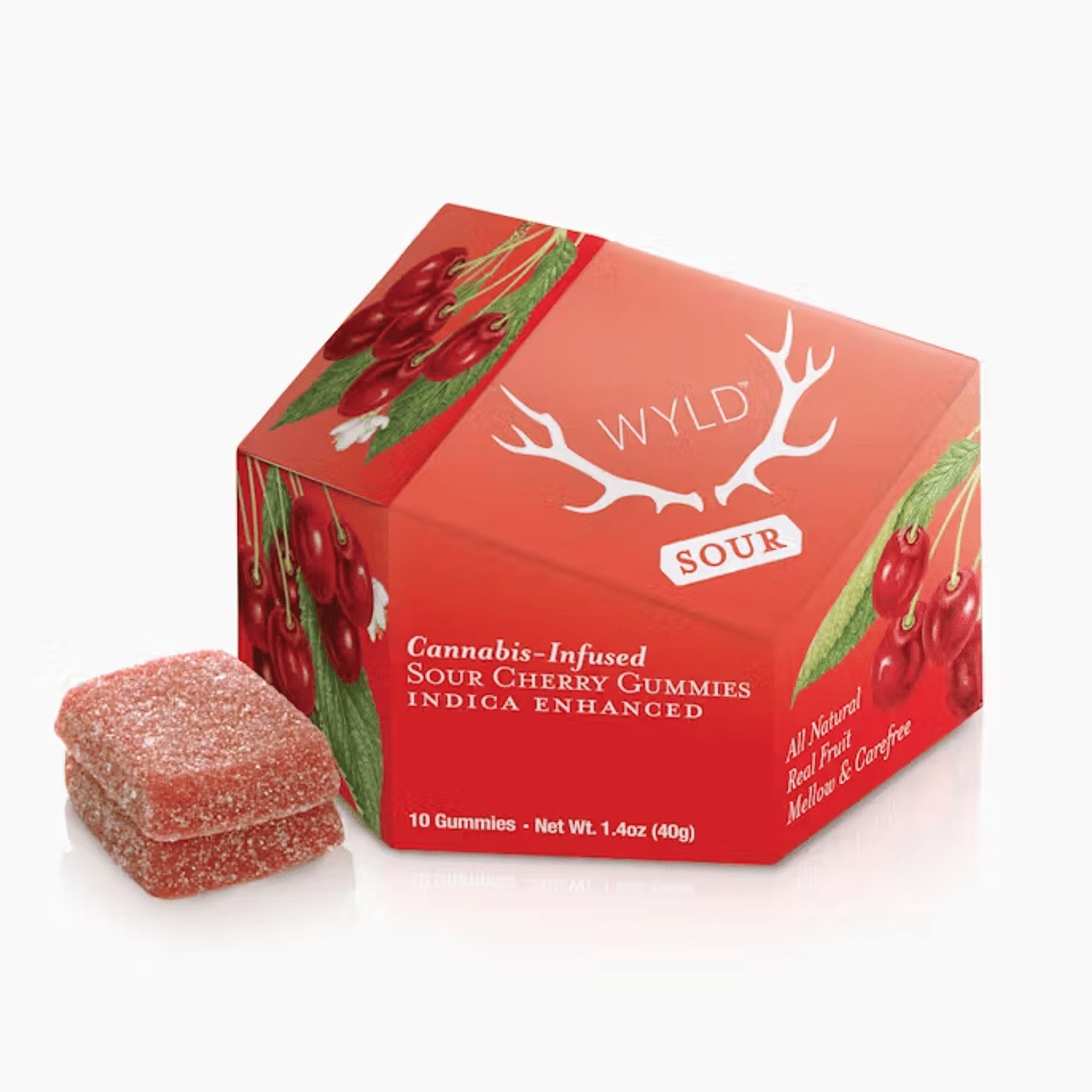 WYLD: Sour Cherry Indica Enhanced Gummies - 100mg - WYLD - - $16 - Edibles