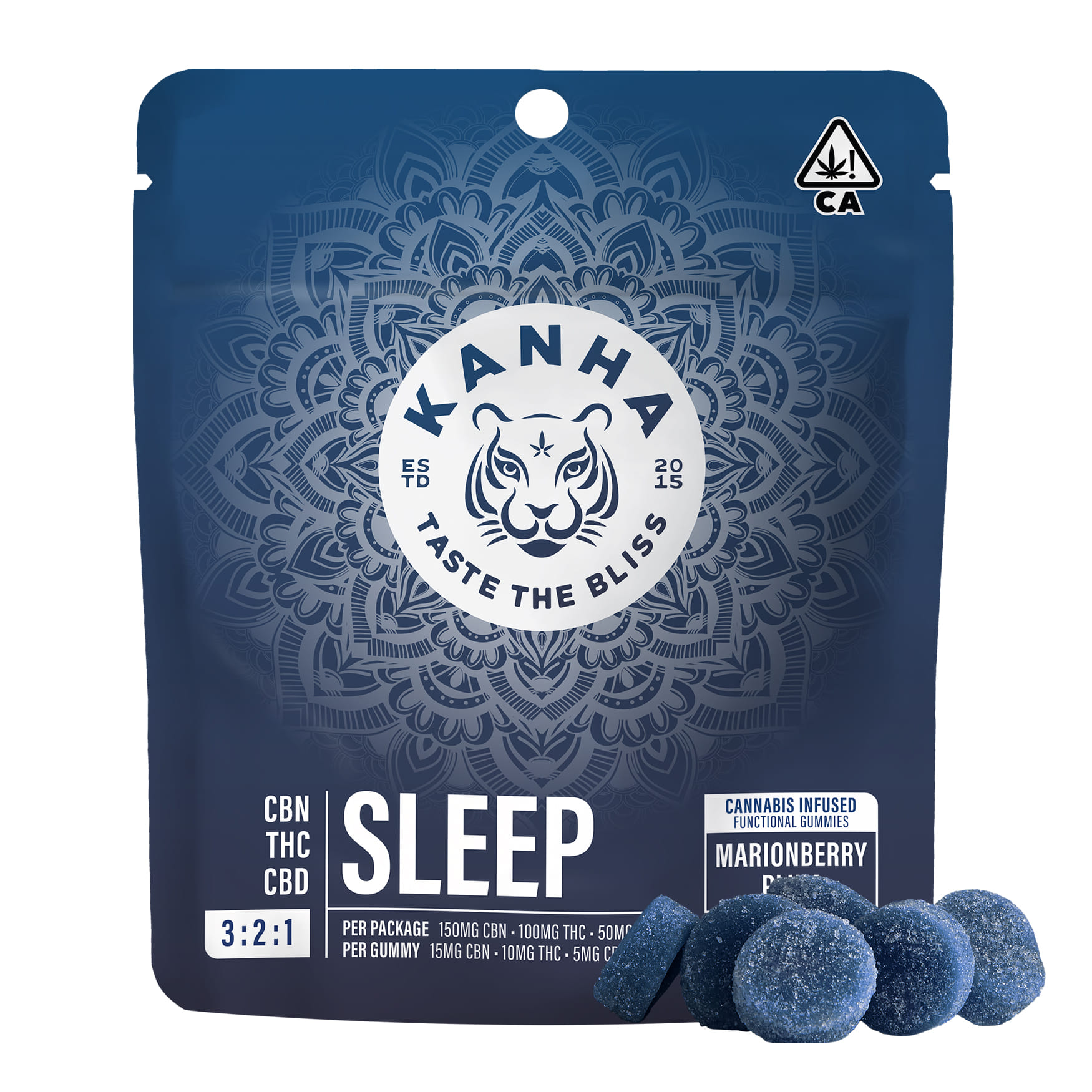 Marionberry Plum SLEEP 3:2:1 Kanha NANO Edibles - Kanha Gummies - Marionberry Plum SLEEP 3:2:1 - $20 - Edibles
