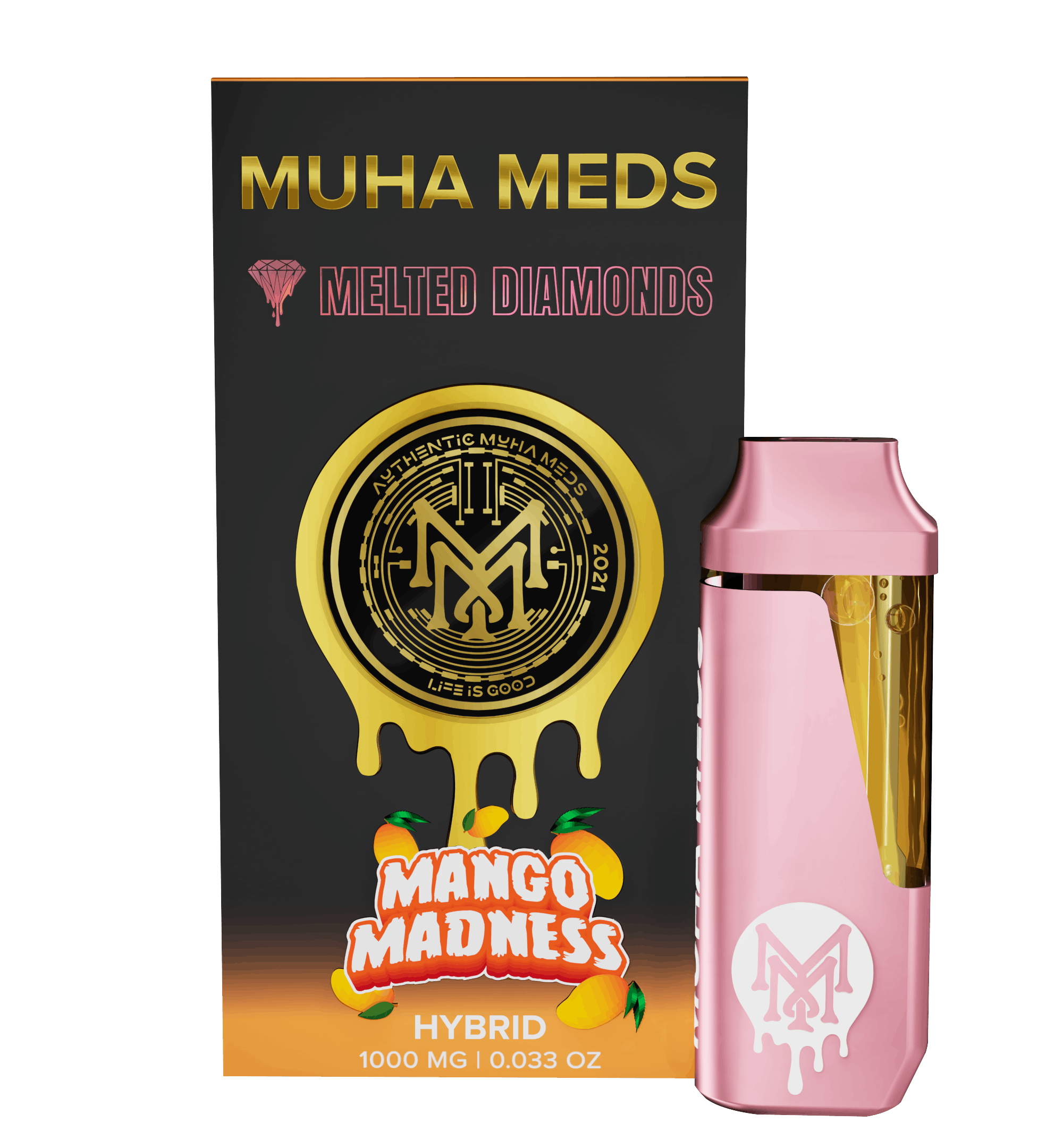 Muha Meds Melted Diamonds | 1g - Mango Madness - AIO - Hybrid - Muha Meds -  - $26 - All-In-Ones