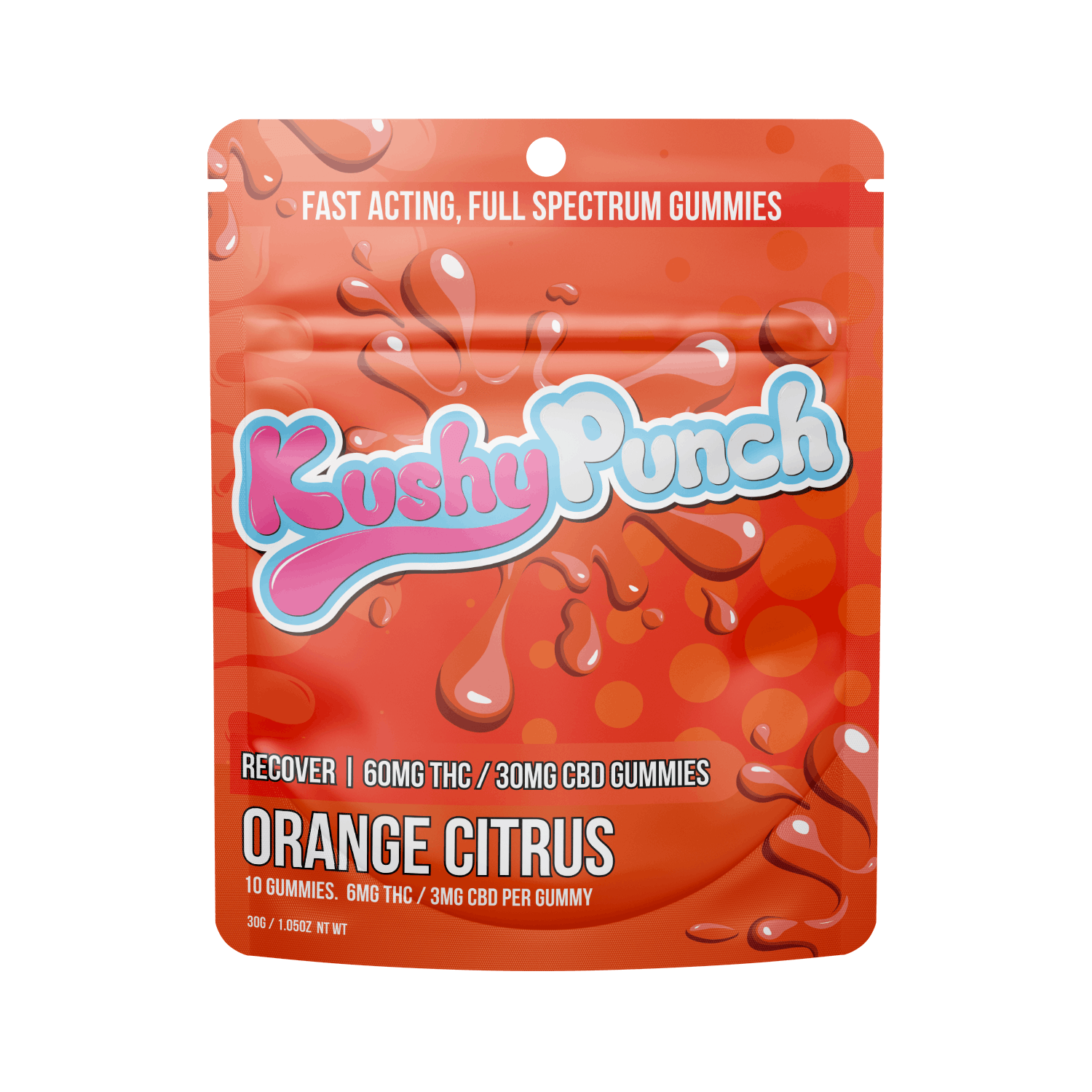 Blueberry Recover 2THC:1CBD 60MG THC AND 30MG CBD - Kushy Punch -  - $15 - Edibles