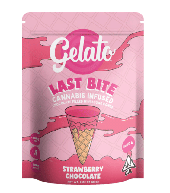 Gelato: Last Bite Strawberry Mini Cones