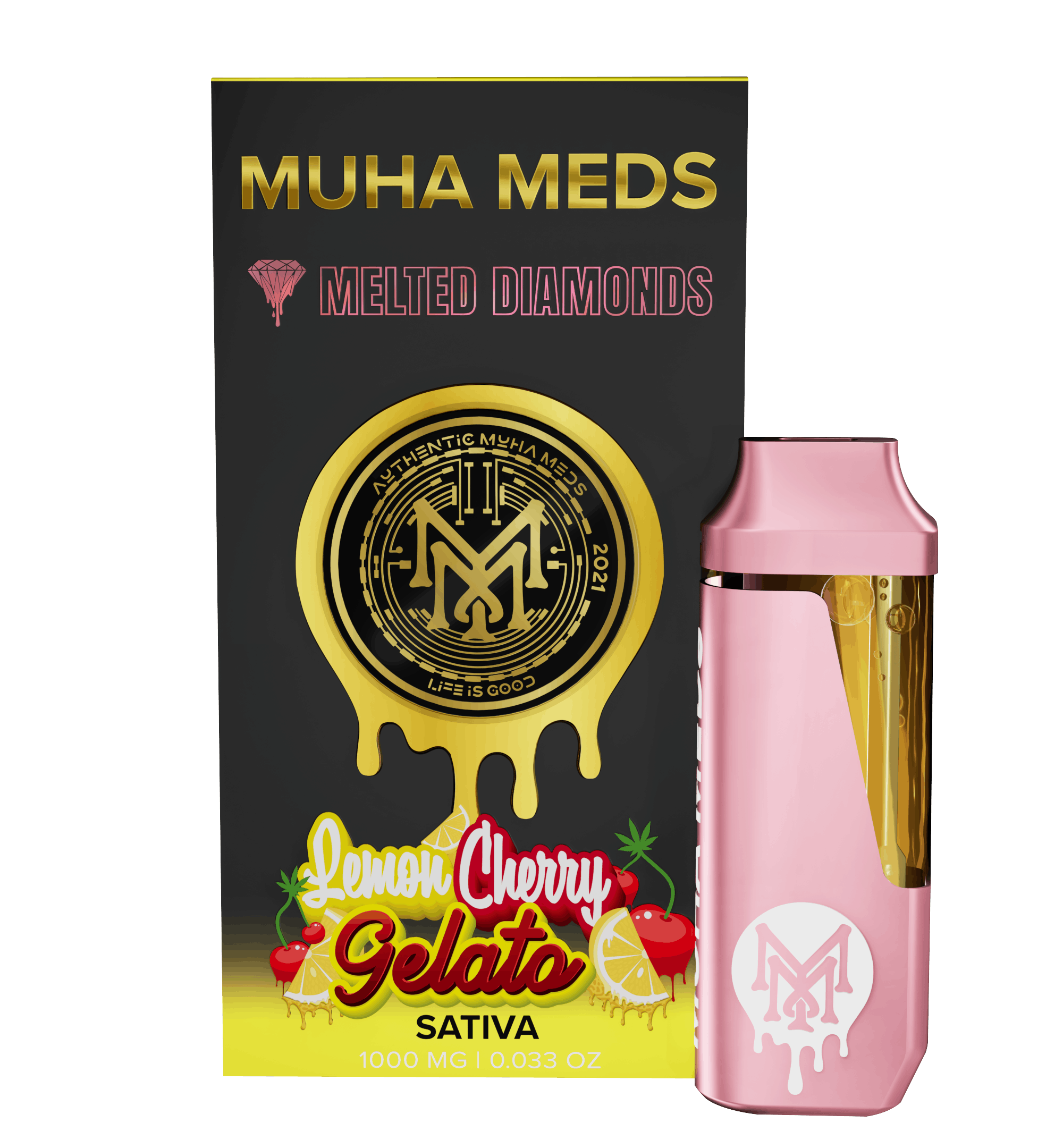 Muha Meds Melted Diamonds | 1g - Lemon Cherry Gelato - Disposable - Sativa - Muha Meds -  - $26 - All-In-Ones