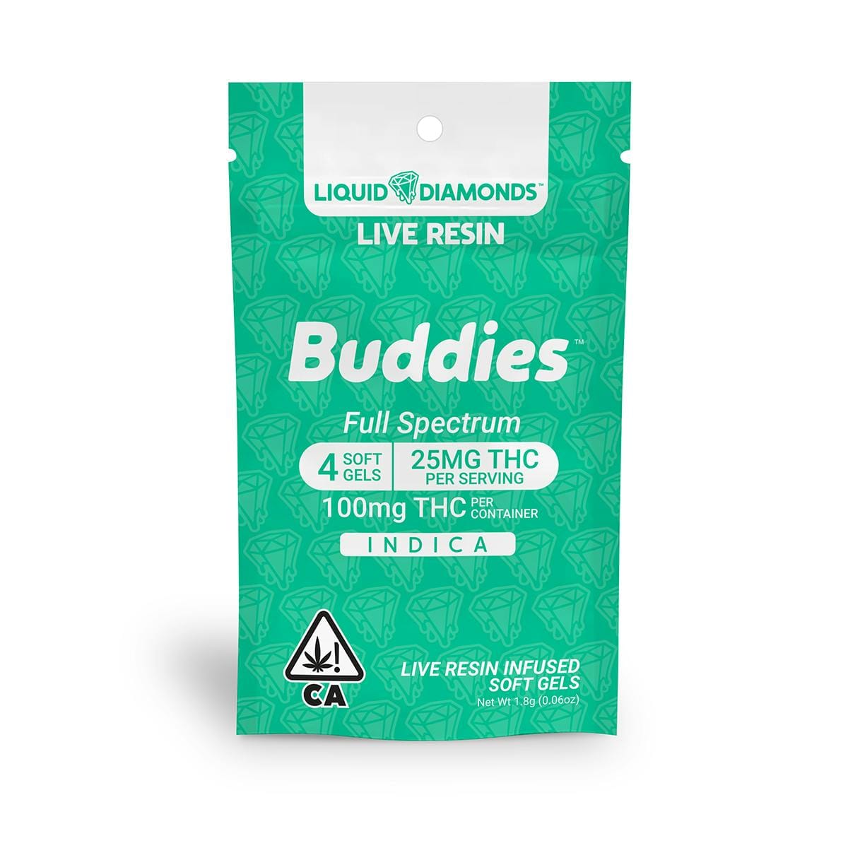 Buddies - Indica 25mg Capsule 4pc - Buddies - Buddies - Indica 25mg Capsule 4pc - $10 - Capsules