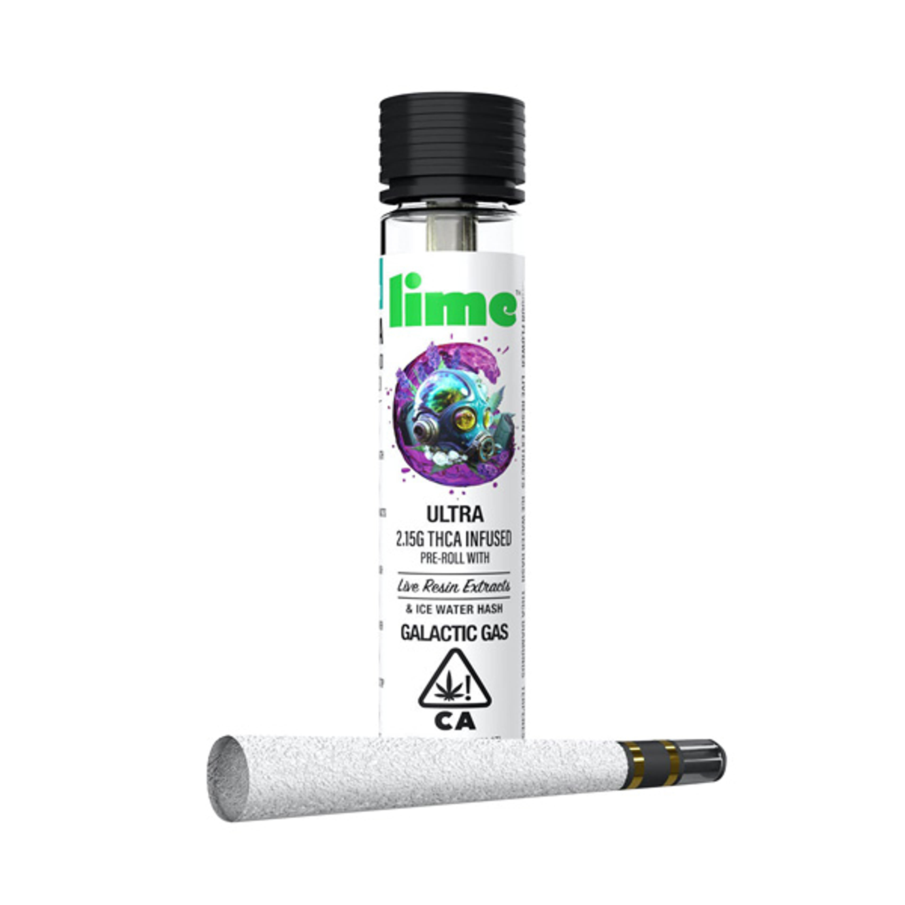 Galactic Gas - 2.15G Ultra Infused Preroll - Lime Brand - - $16.50 - Pre-Rolls
