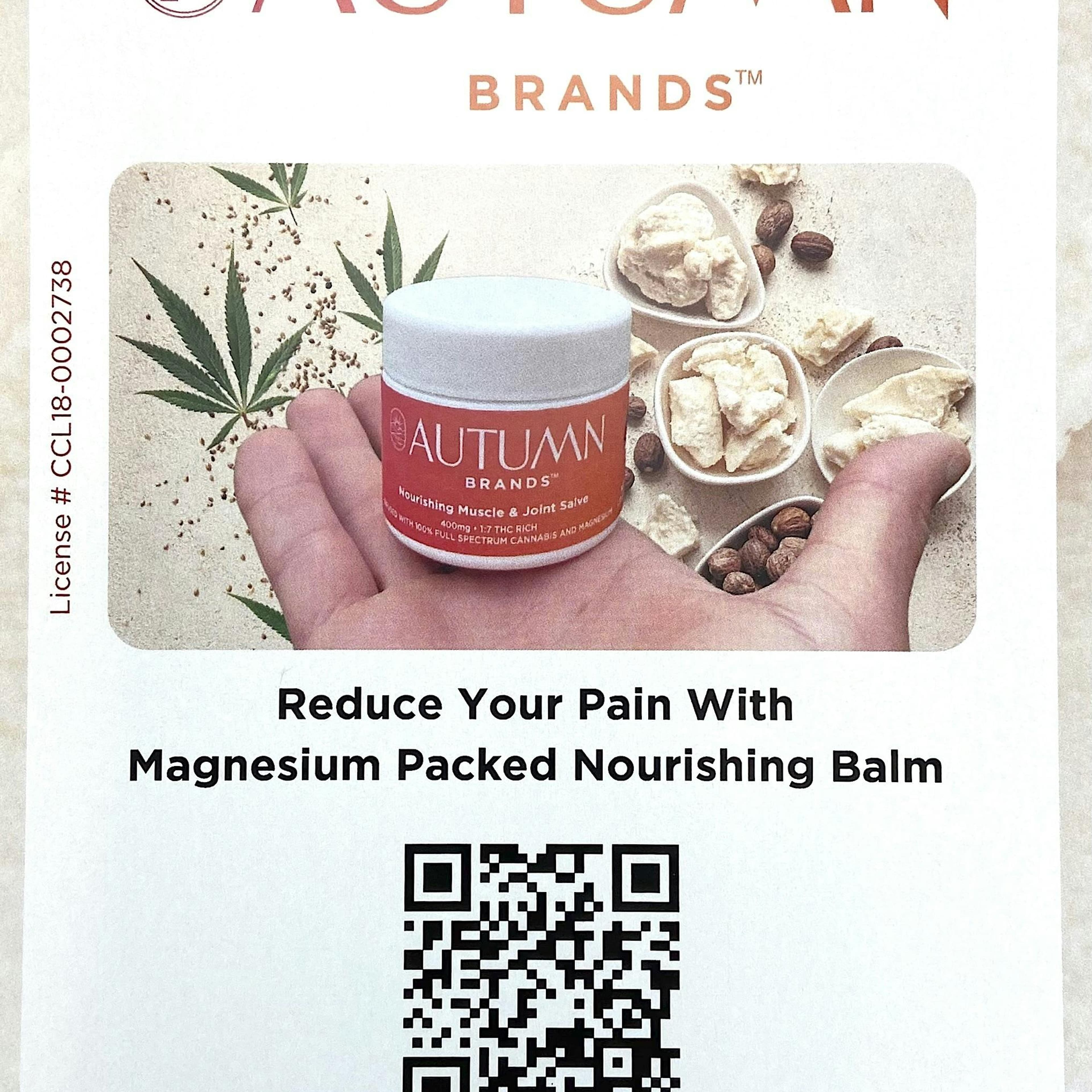 Autumn Brands: Nourishing Muscle + Joint Salve - Autumn Brands - - $60 - Topicals