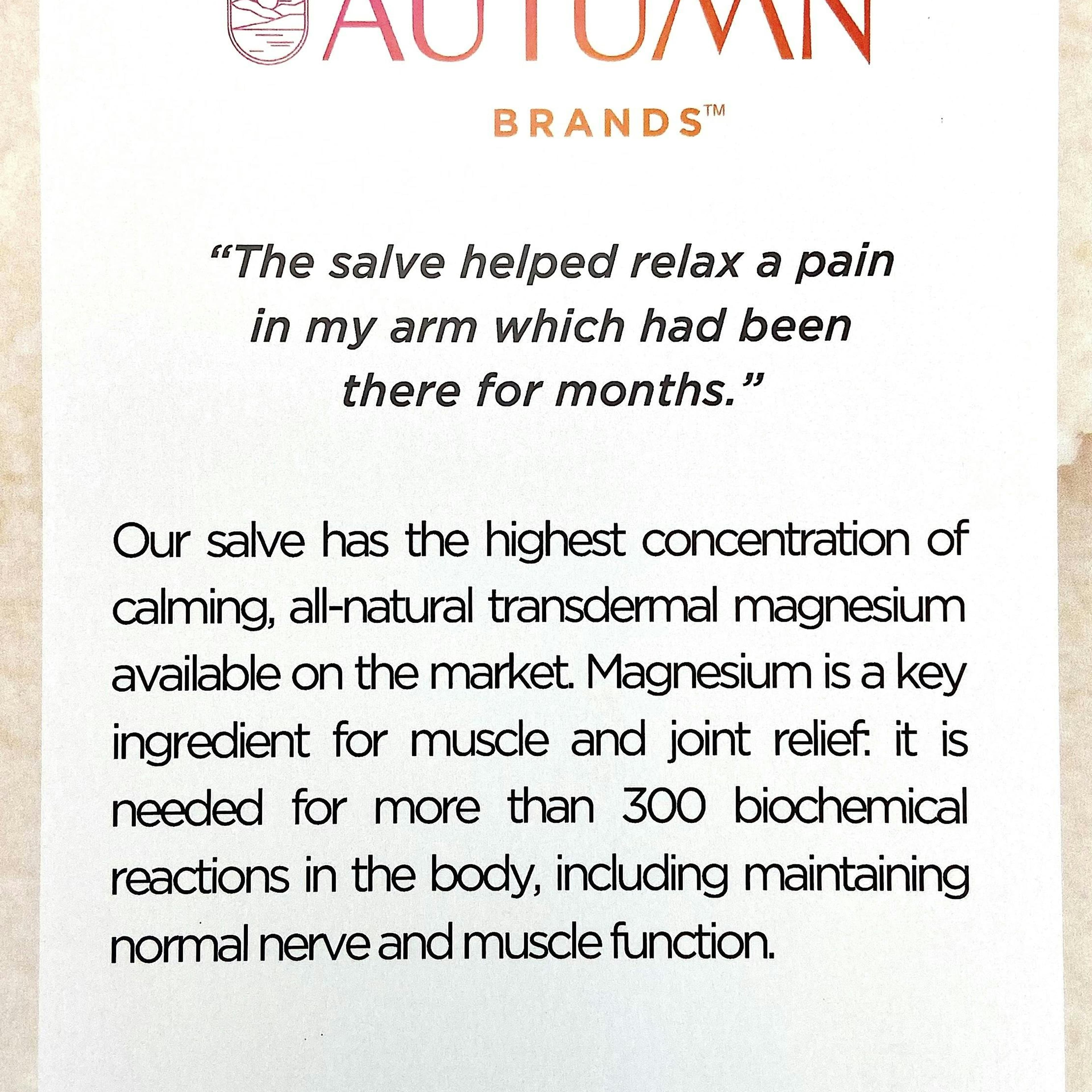Autumn Brands: Nourishing Muscle + Joint Salve - Autumn Brands - - $60 - Topicals