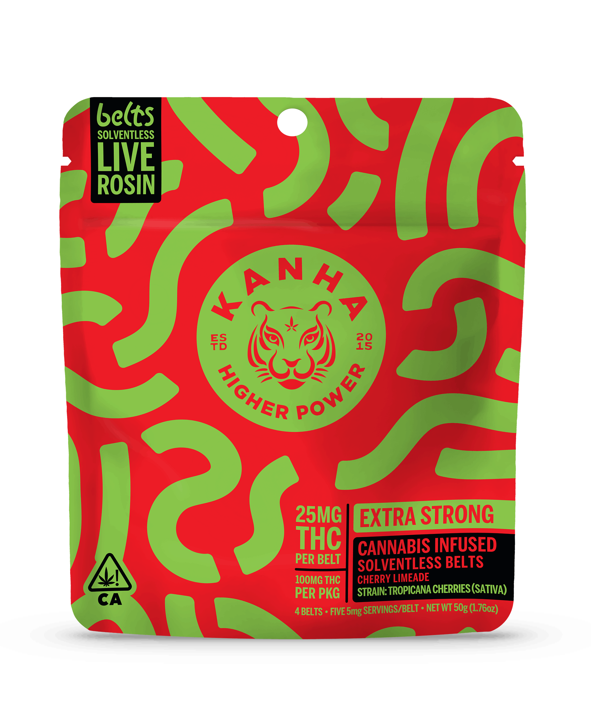 Kanha - Solventless Cherry Limeade Live Rosin Sour Belts NANO Gummies - Kanha - Kanha - Solventless Cherry Limeade Live Rosin Sour Belts NANO Gummies - $30 - Edible