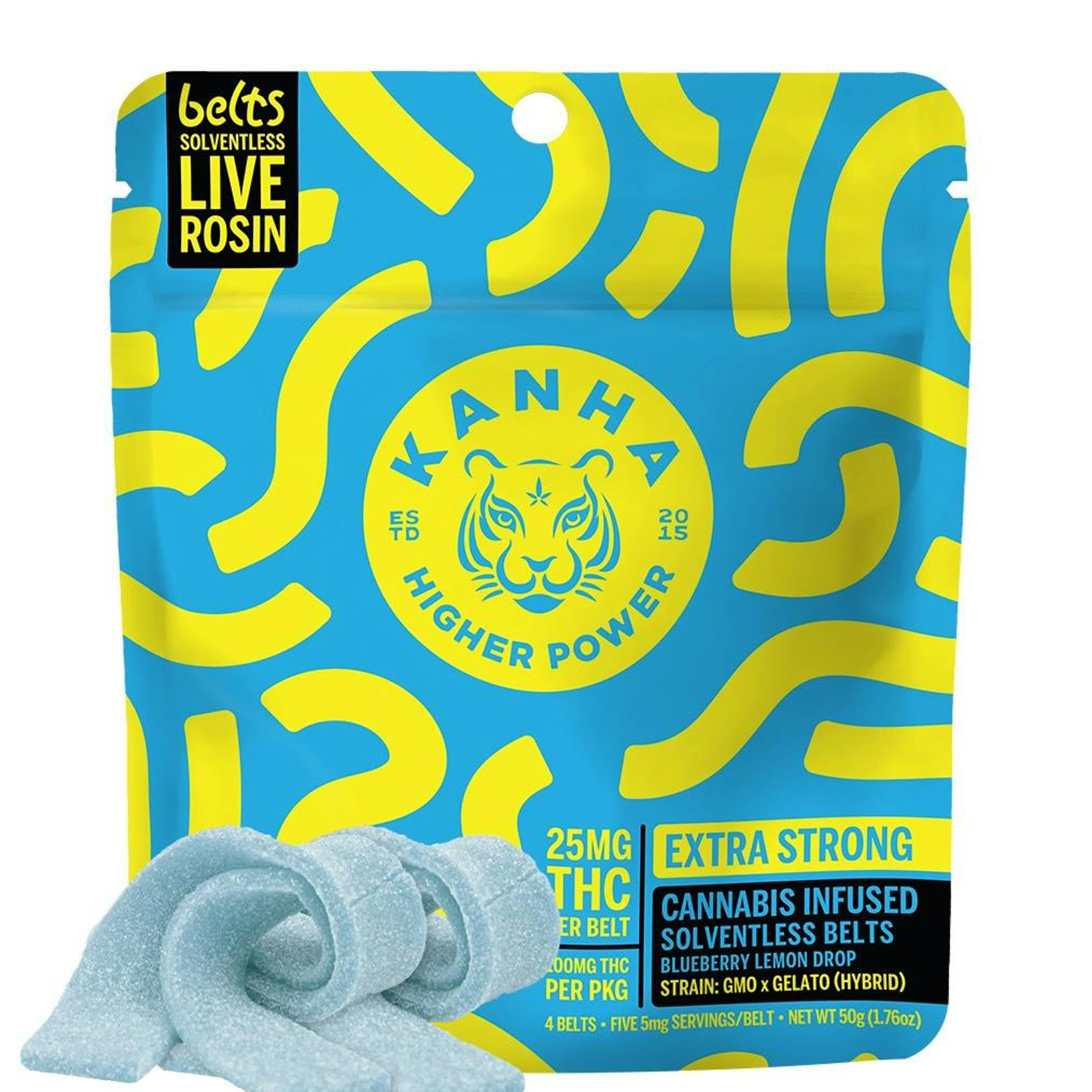 Kanha Nano Solventless Rosin Belts - Kanha - Hybrid Blueberry Lemon - $27 - Edibles