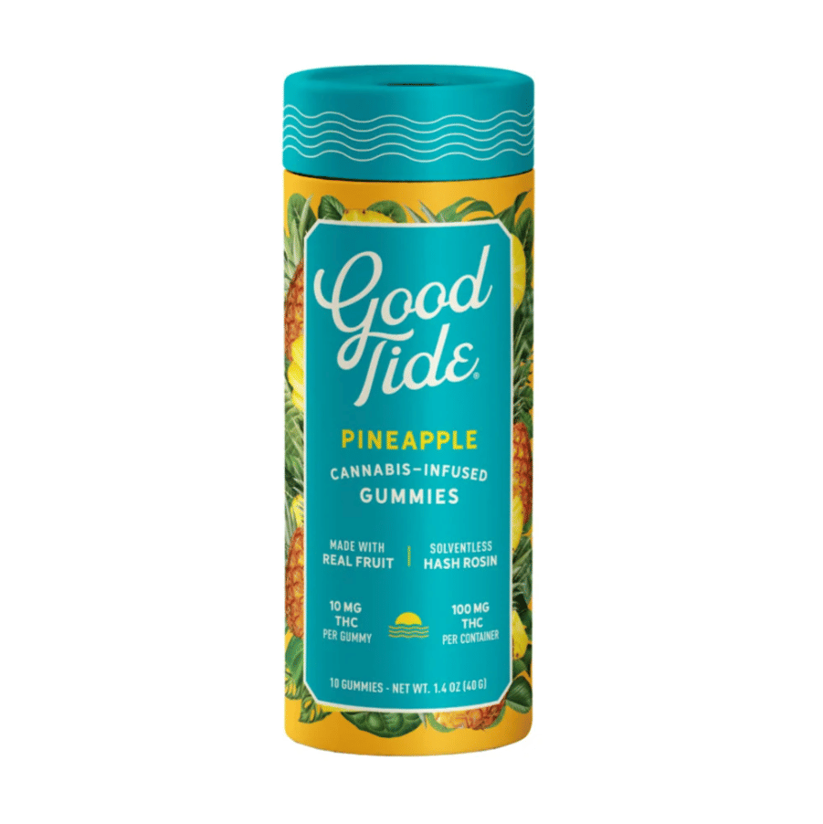 $27.76 Good Tide Pineapple Solventless Hash Rosin Gummies - Good Tide -  - $19.99 - Edibles
