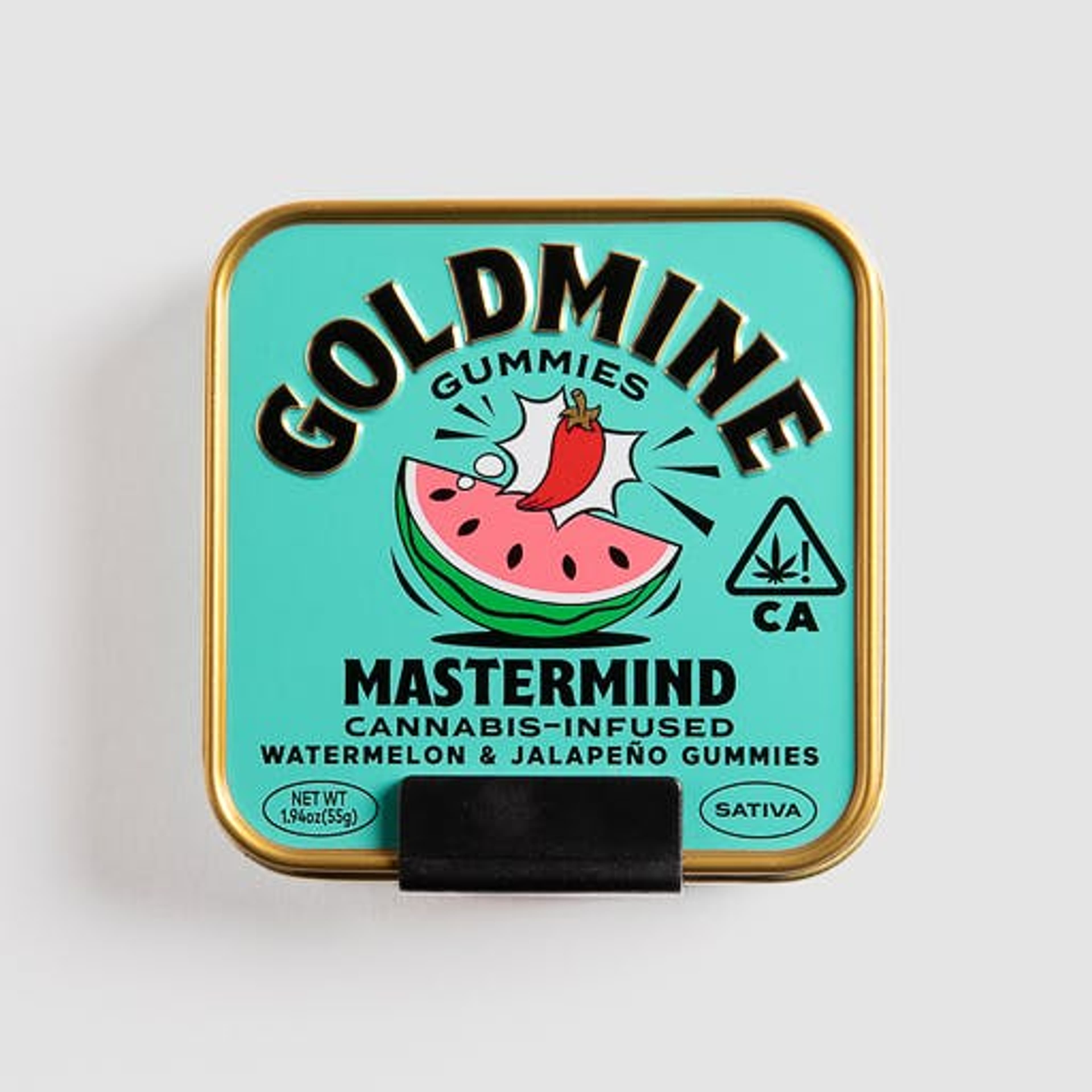 Goldmine Gummies Mastermind Watermelon & Jalapeño Tin - Goldmine Gummies - Goldmine Gummies Mastermind Watermelon & Jalapeño Tin - $17 - Edibles