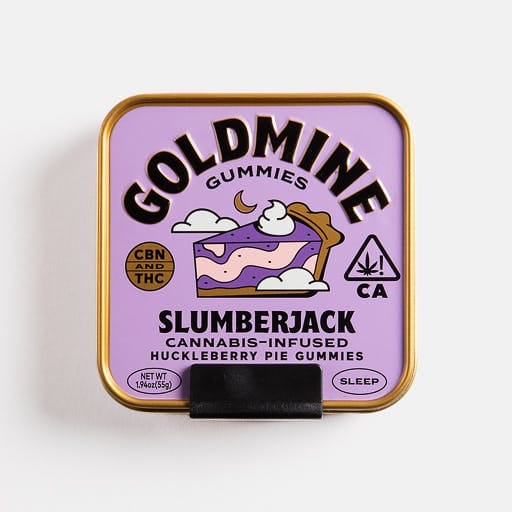 Slumberjack Huckleberry Pie Tin Goldmine Gummies - Breez -  - $9.36 - Edibles