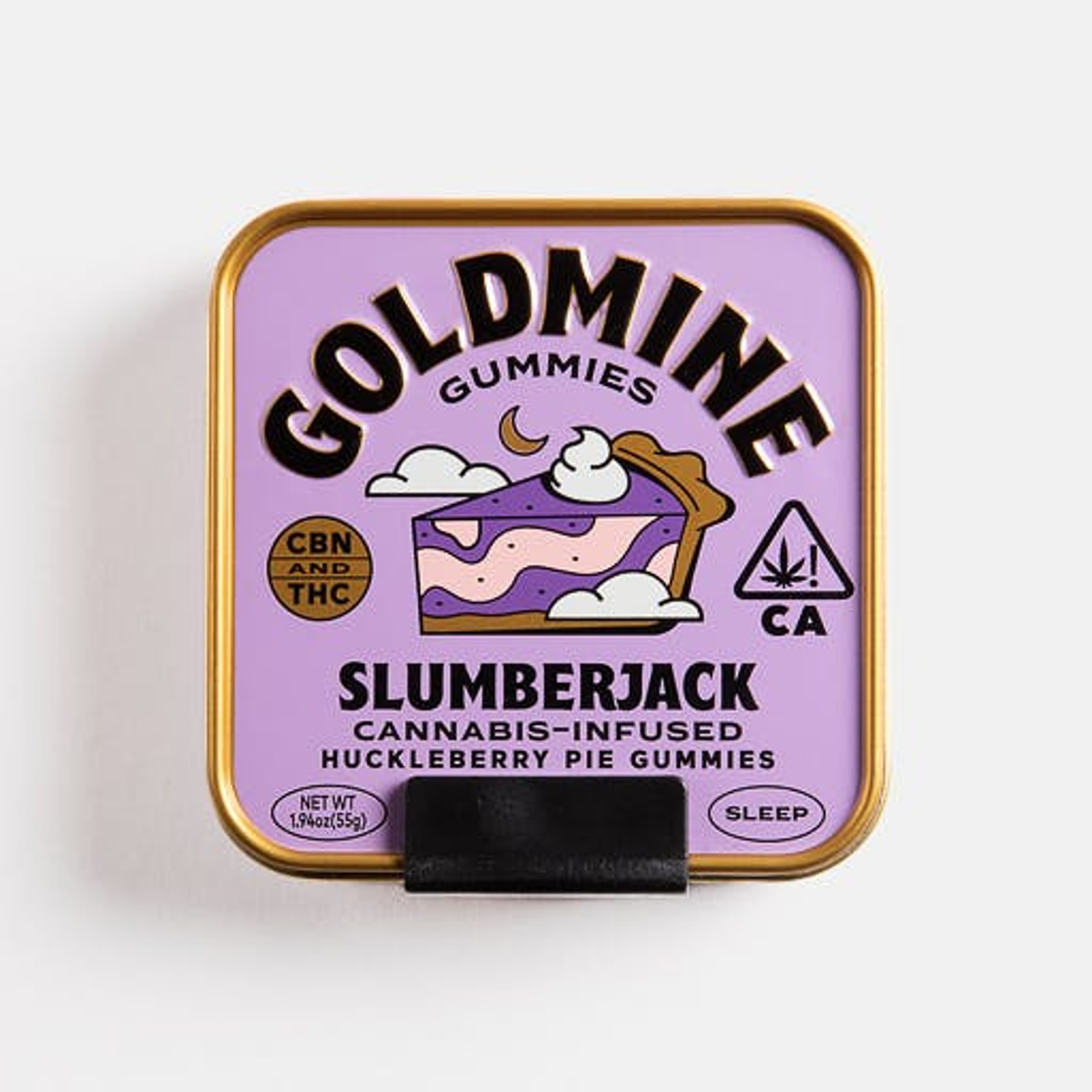 Slumberjack Huckleberry Pie Tin Goldmine Gummies - Breez - - $9.36 - Edibles