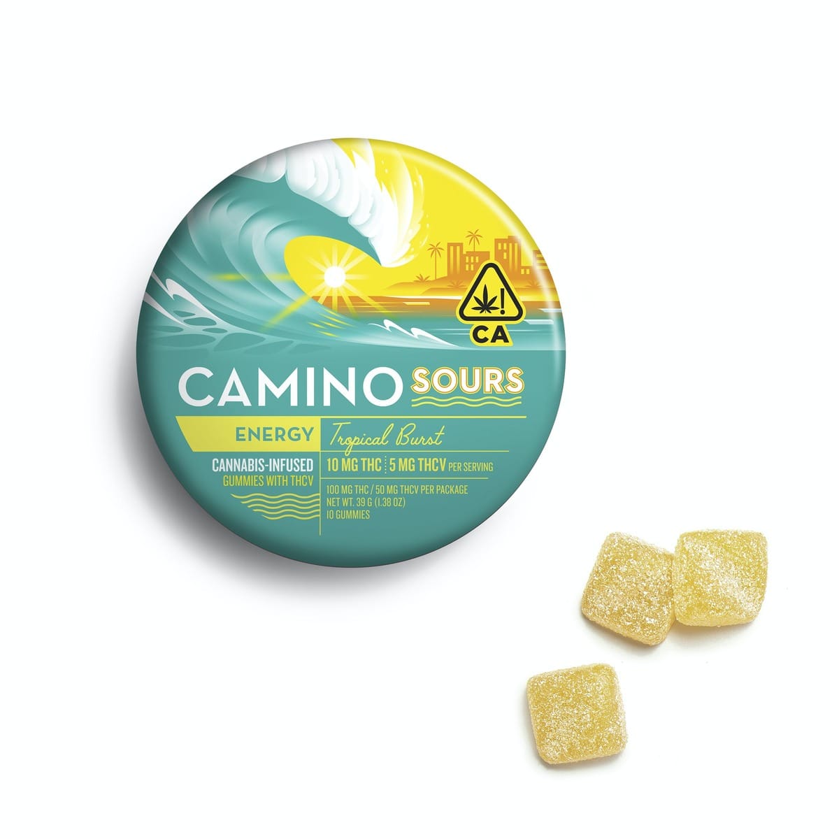 Camino Sours: Tropical Burst - Kiva Confections - 10 Piece - $20 - Edibles